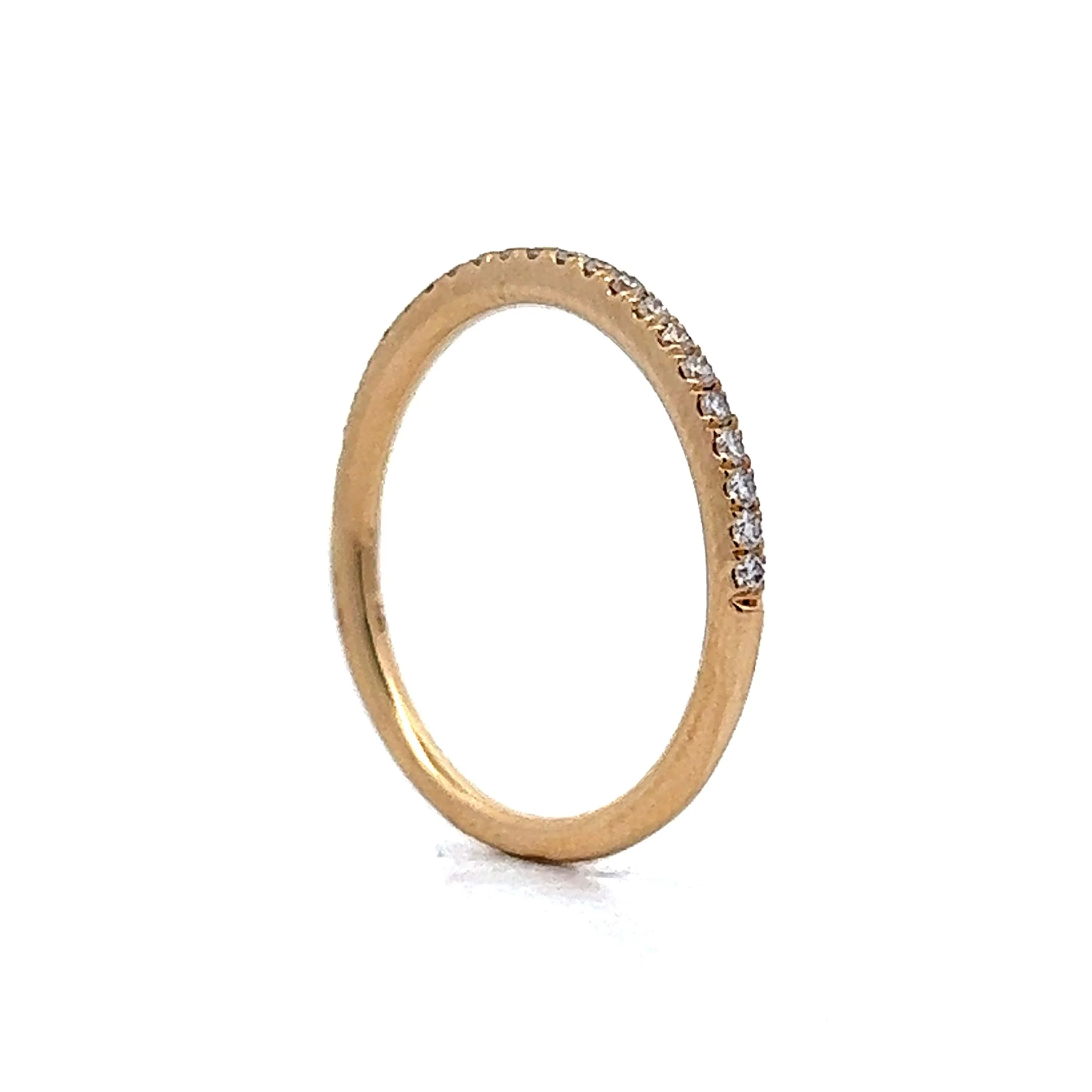 .21 Diamond Pave Wedding Band in 14k Yellow Gold - Image 5