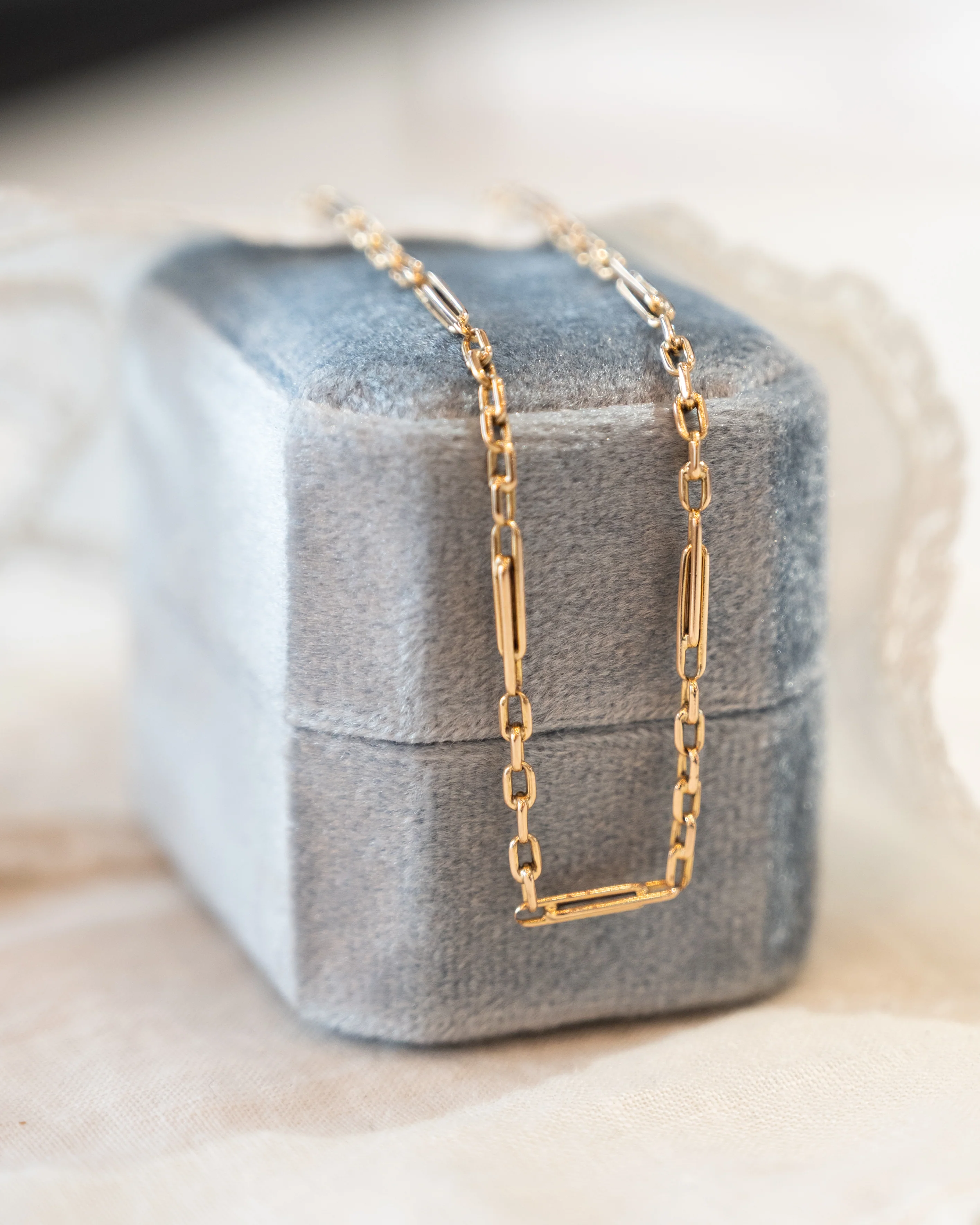 21 Inch Vintage Art Deco Chain Necklace 14k - Image 5
