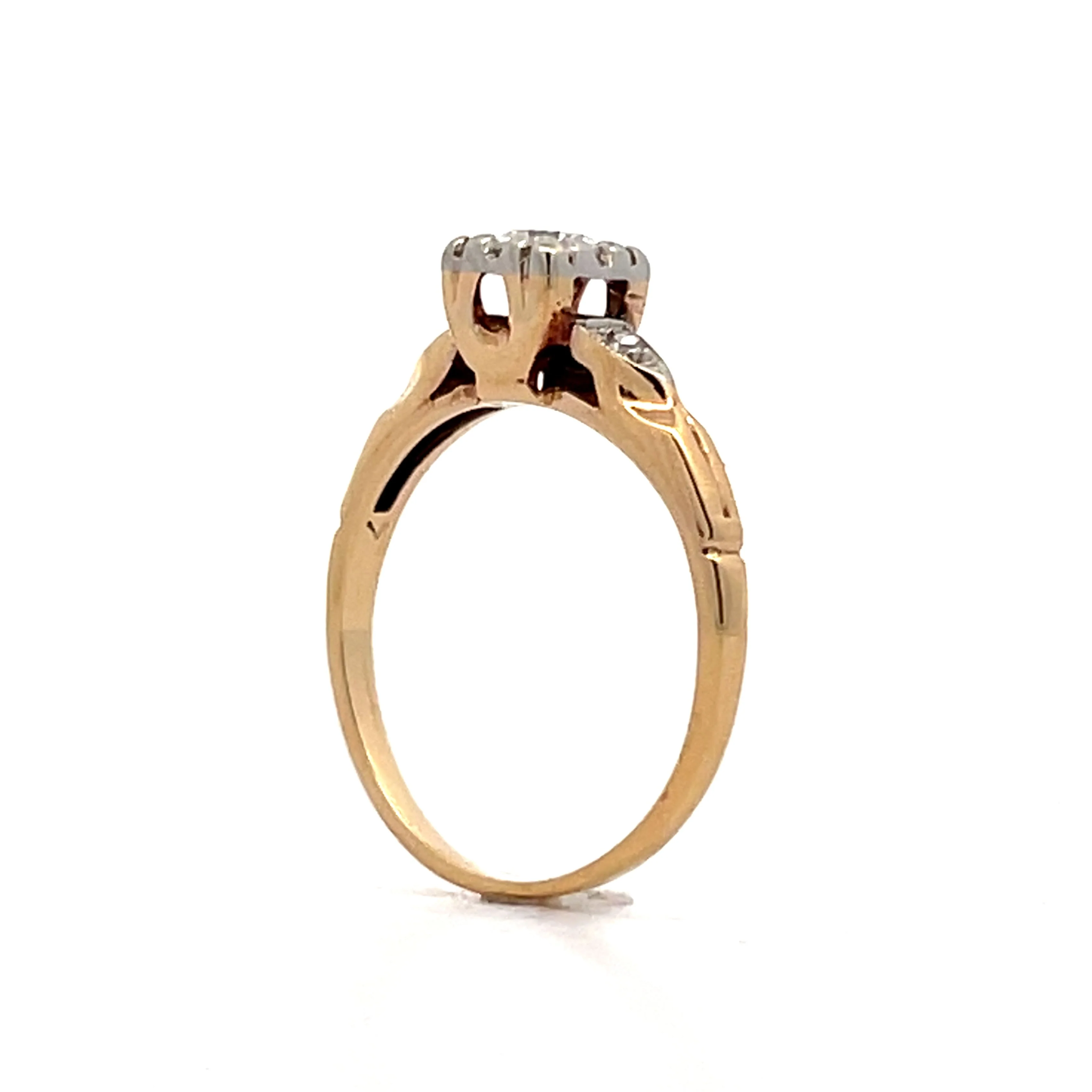 .21 Retro European Diamond Engagement Ring in 14k - Image 5