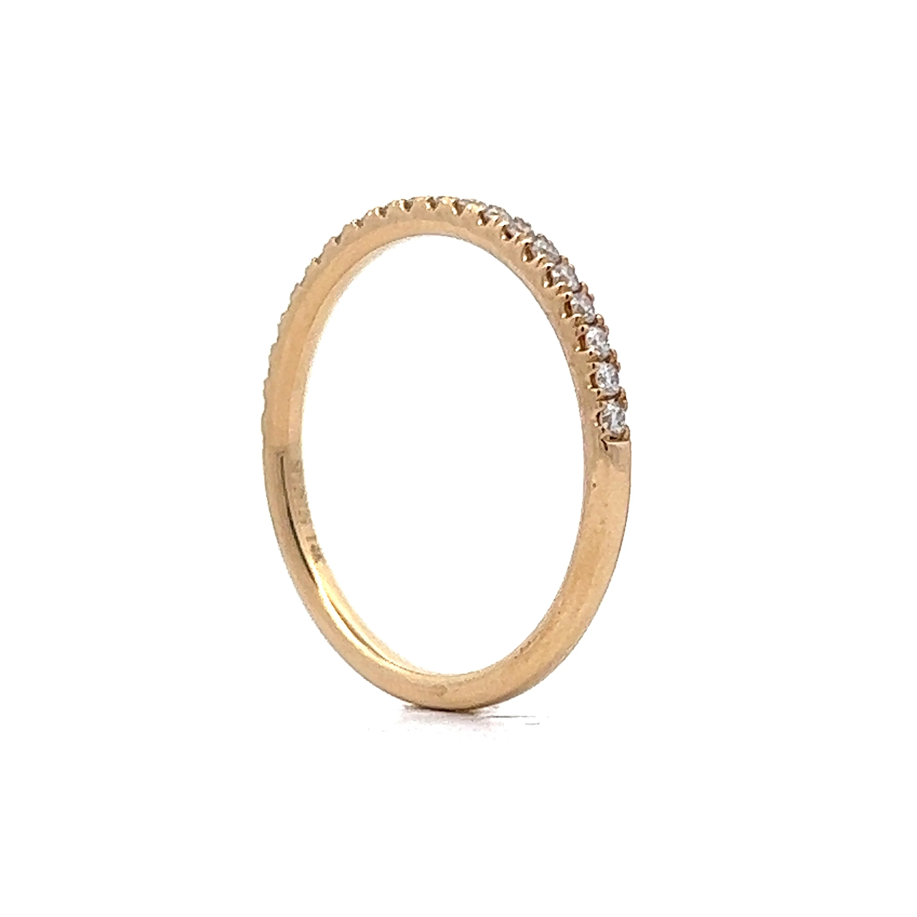 .21 Classic Round Diamond Wedding Band in 14k Yellow Gold - Image 5