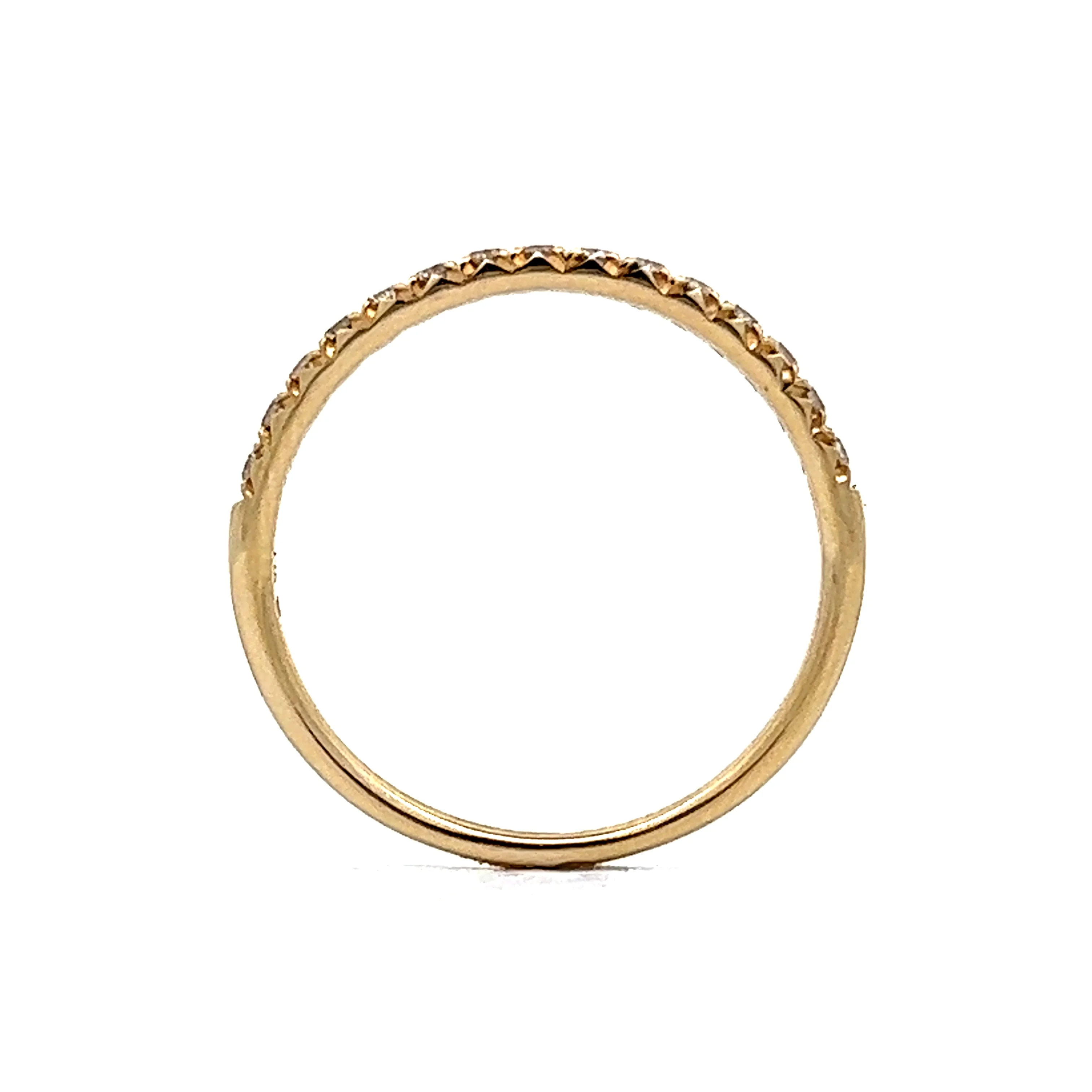 .21 Round Diamond Wedding Band in 14k Yellow Gold - Image 4