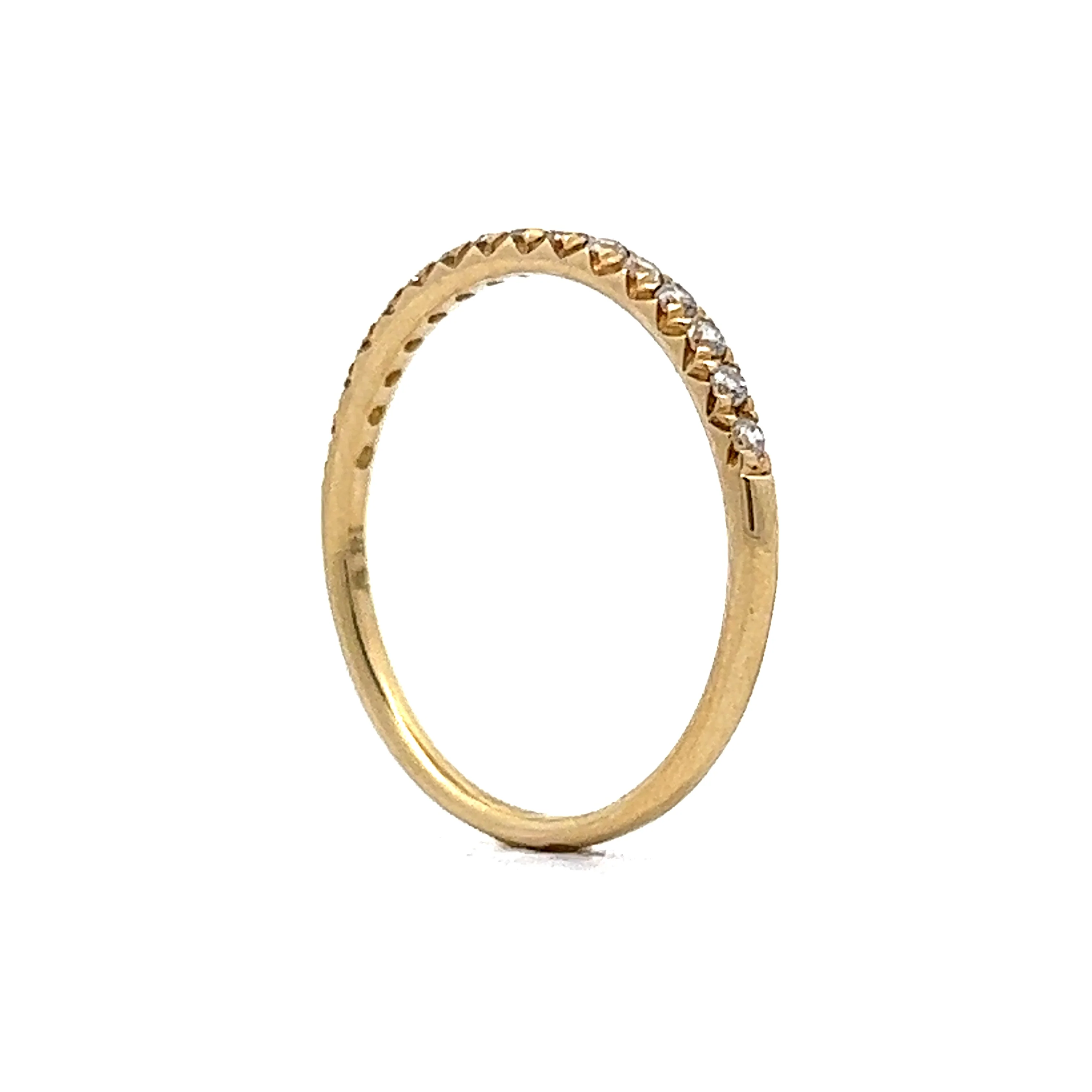 .21 Round Diamond Wedding Band in 14k Yellow Gold - Image 5