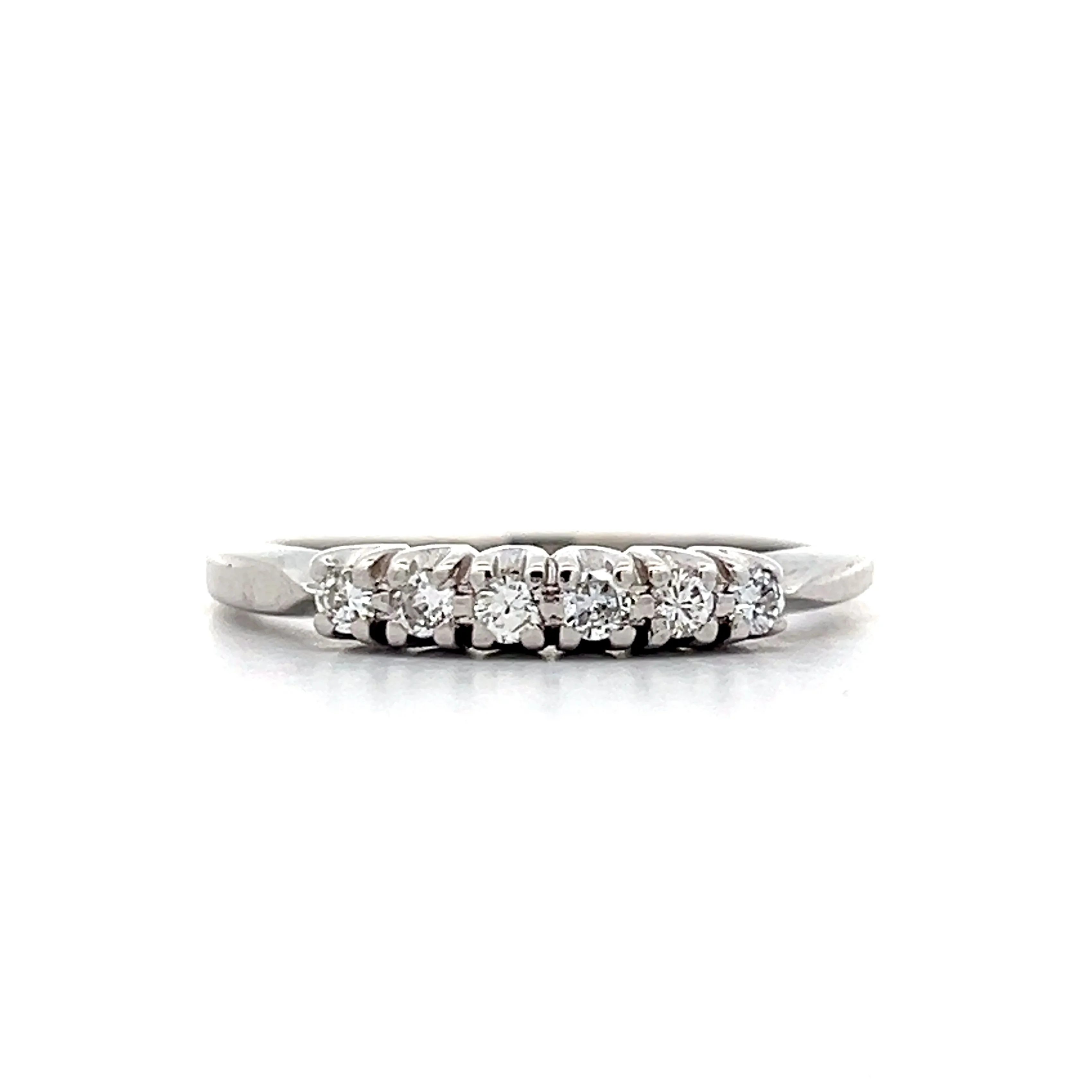 .21 Six Stone Diamond Wedding Band in 14k