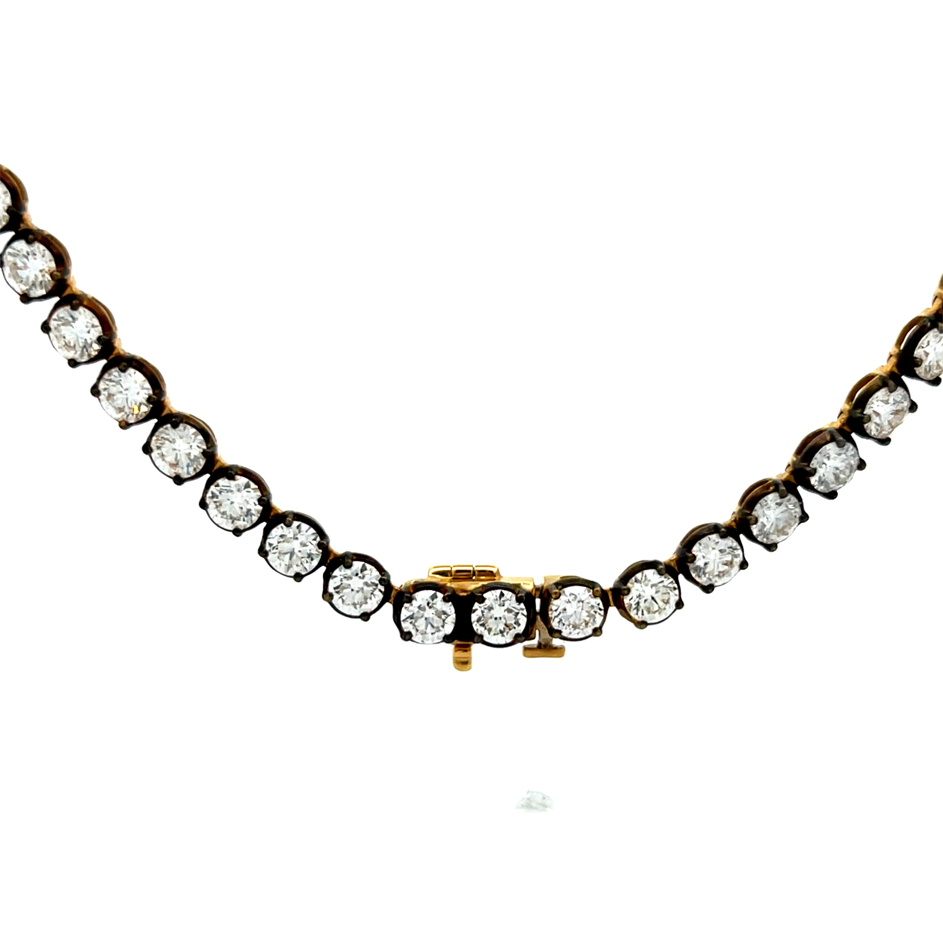 22.56 Round Diamond Tennis Necklace in 18k - Image 4