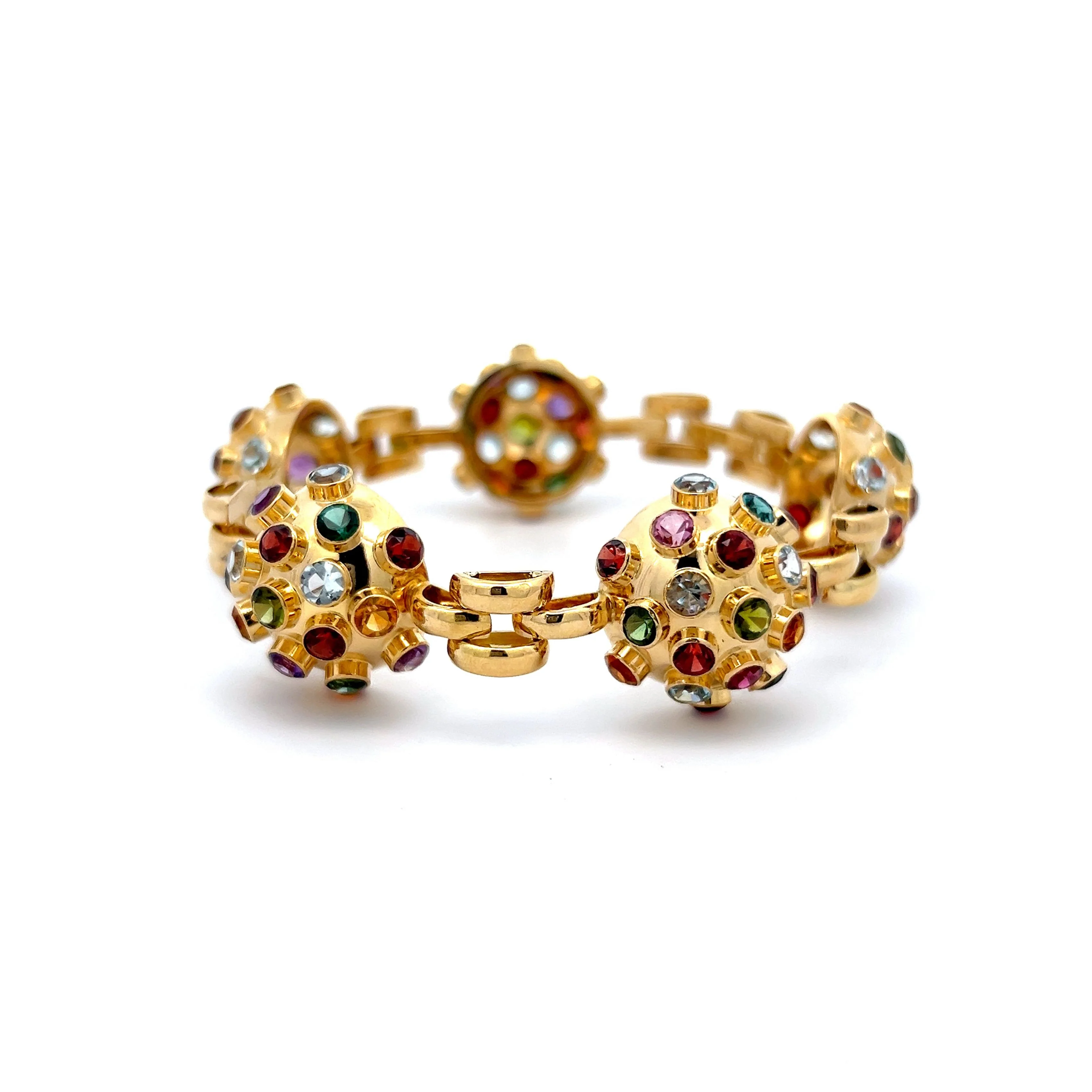 22.80 Round Cut Sputnik Style Bracelet in 18k - Image 2