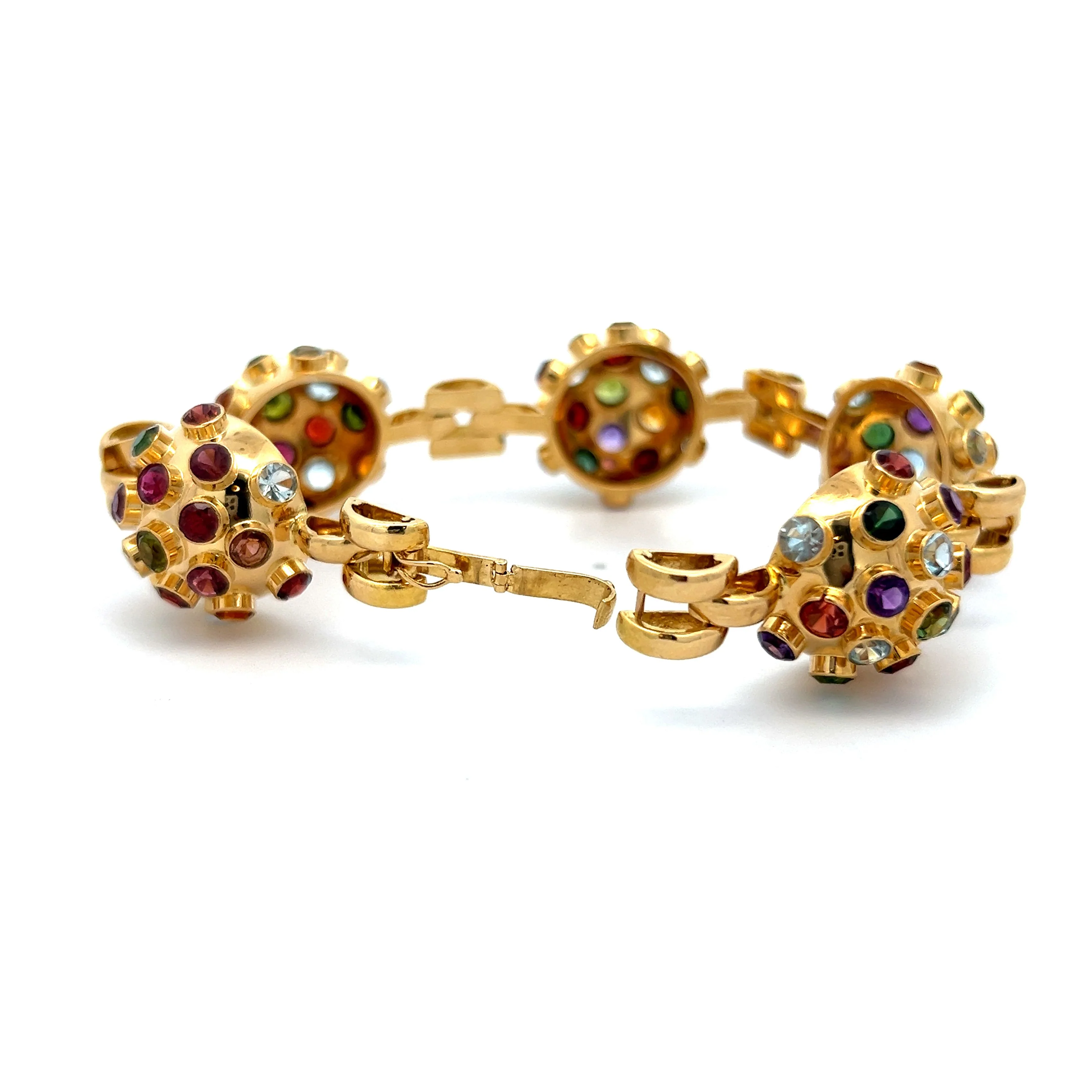 22.80 Round Cut Sputnik Style Bracelet in 18k - Image 5