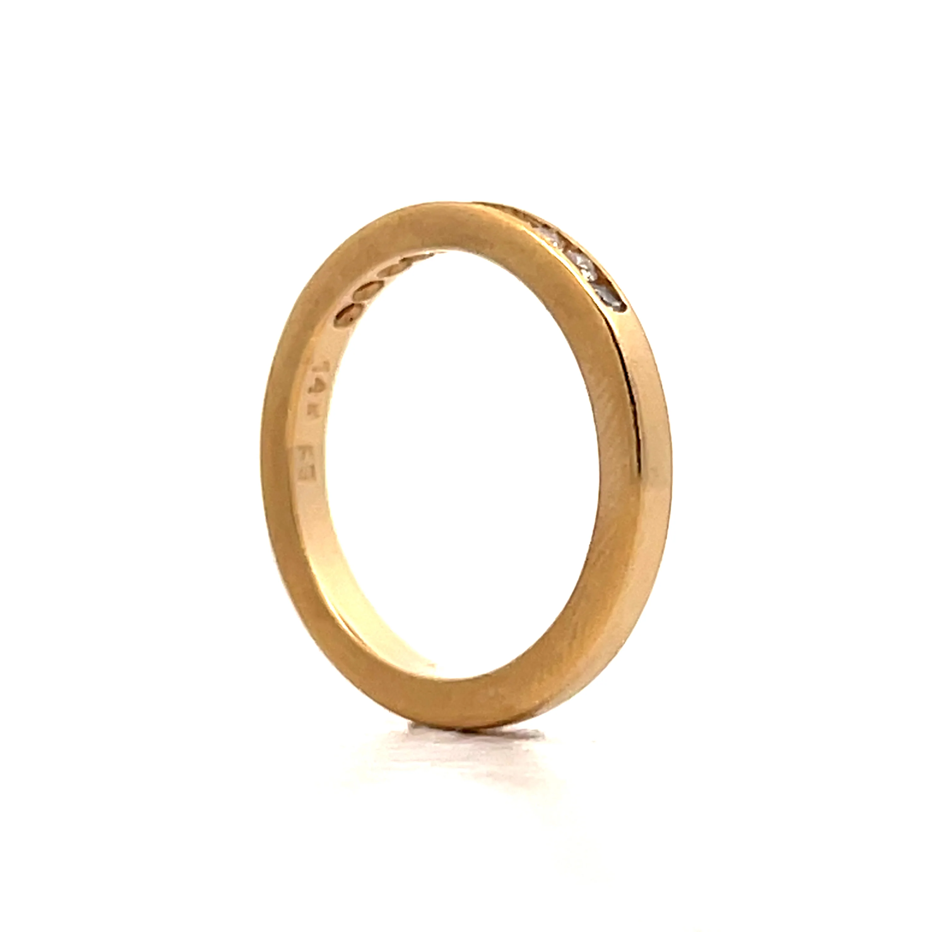 .22 Channel Set Diamond Band in 14k Yellow Gold - Image 5