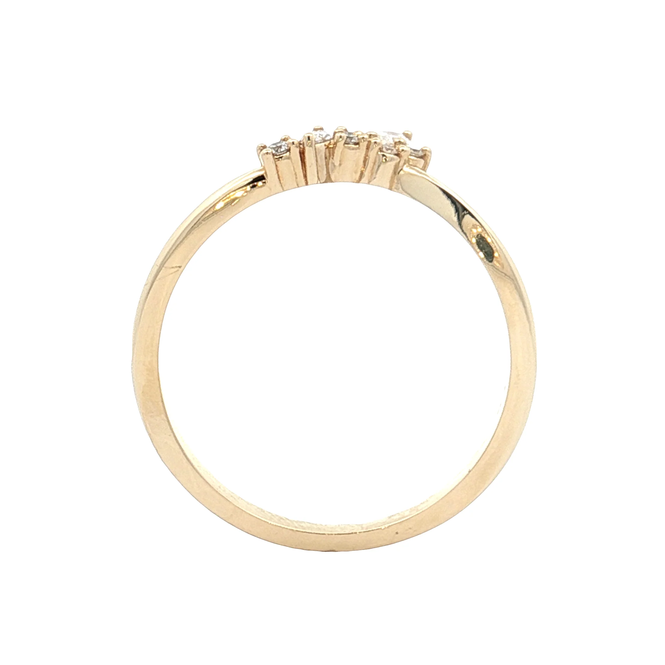 .22 Marquise & Round Diamond Wedding Band 14k - Image 4