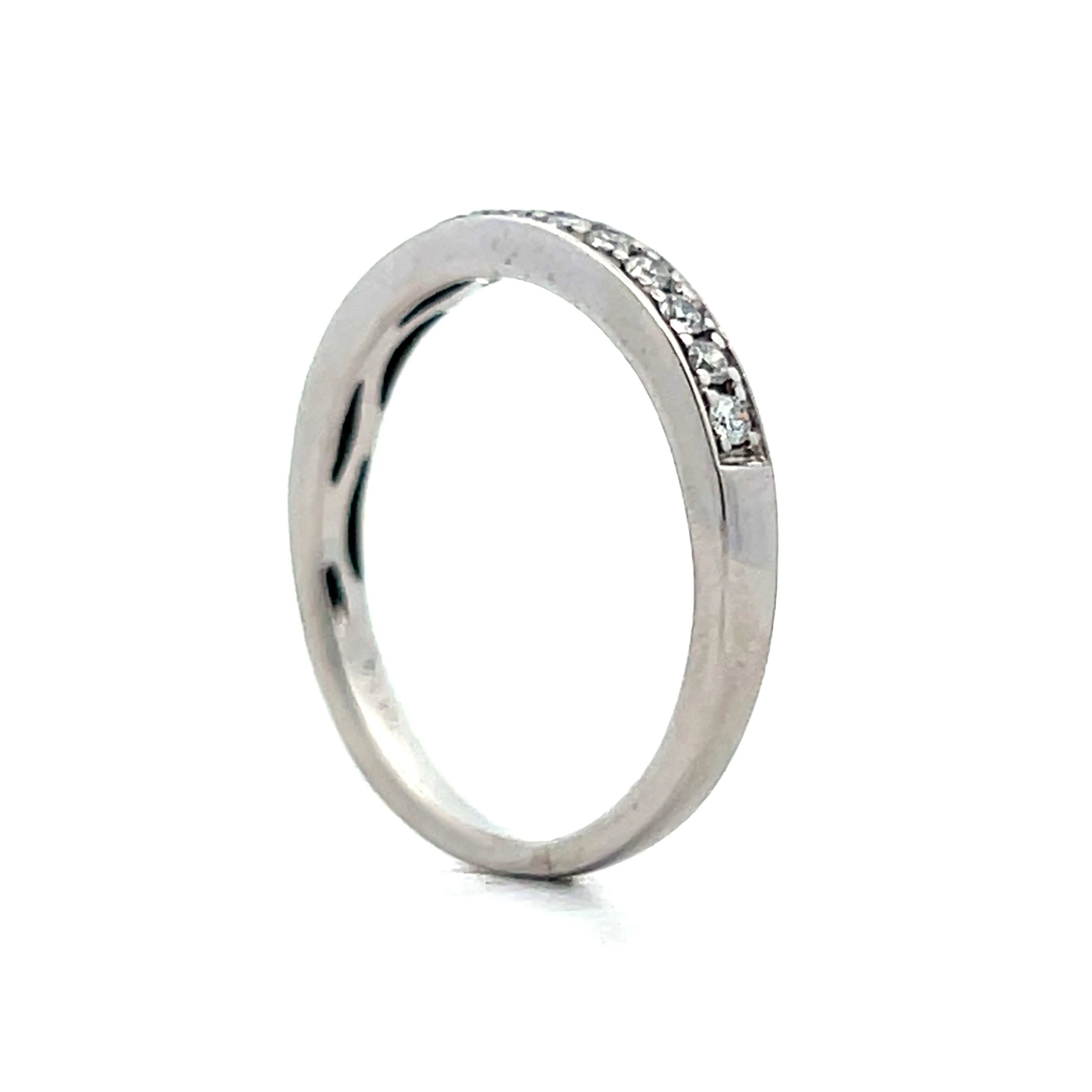 .22 Round Brilliant Diamond Milgrain Band in 14k - Image 5