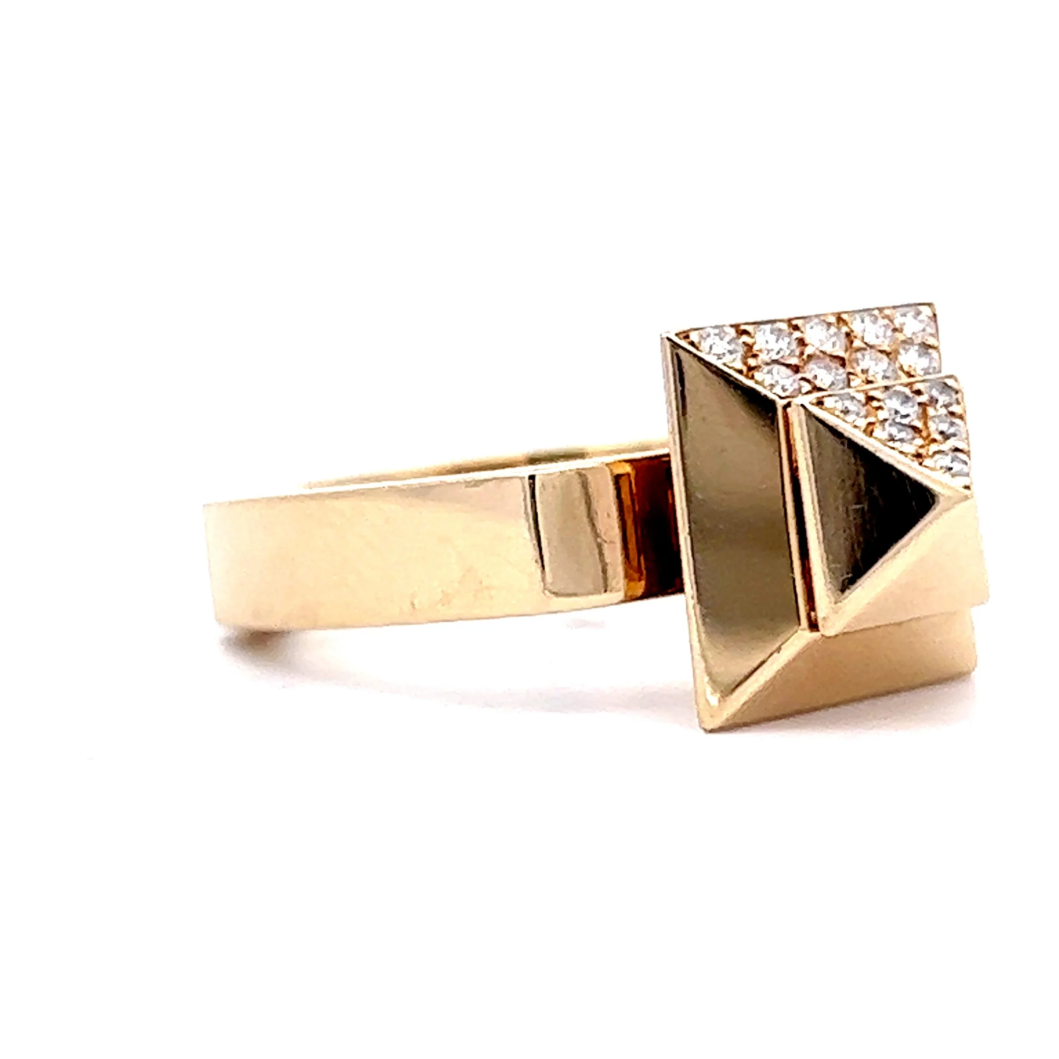 .22 Spinning Diamond Cocktail Ring in 14k Yellow Gold - Image 3