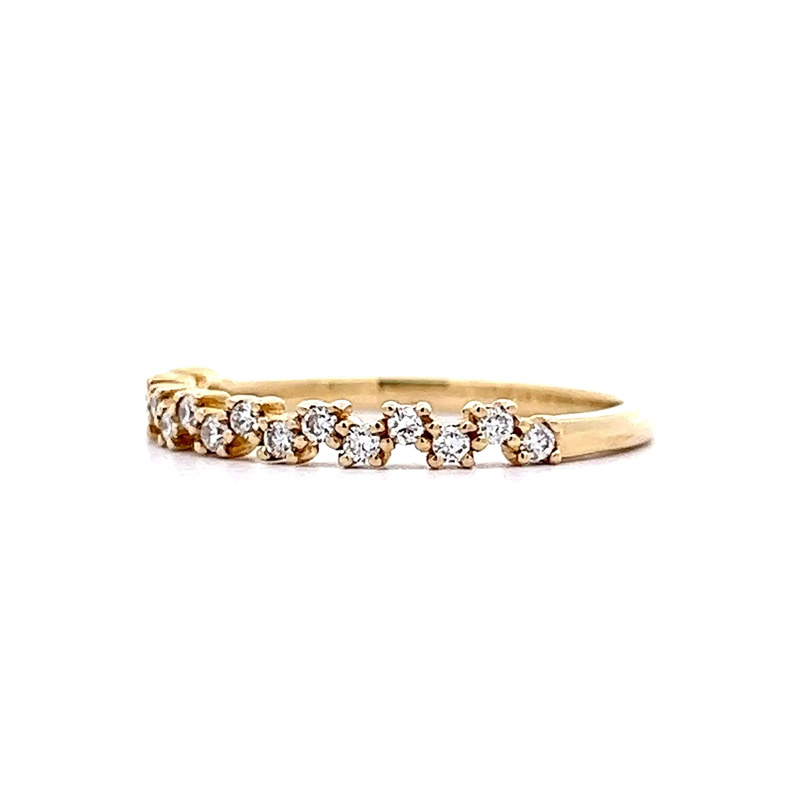 .22 Staggered Diamond Wedding Band in 14k Yellow Gold - Image 2