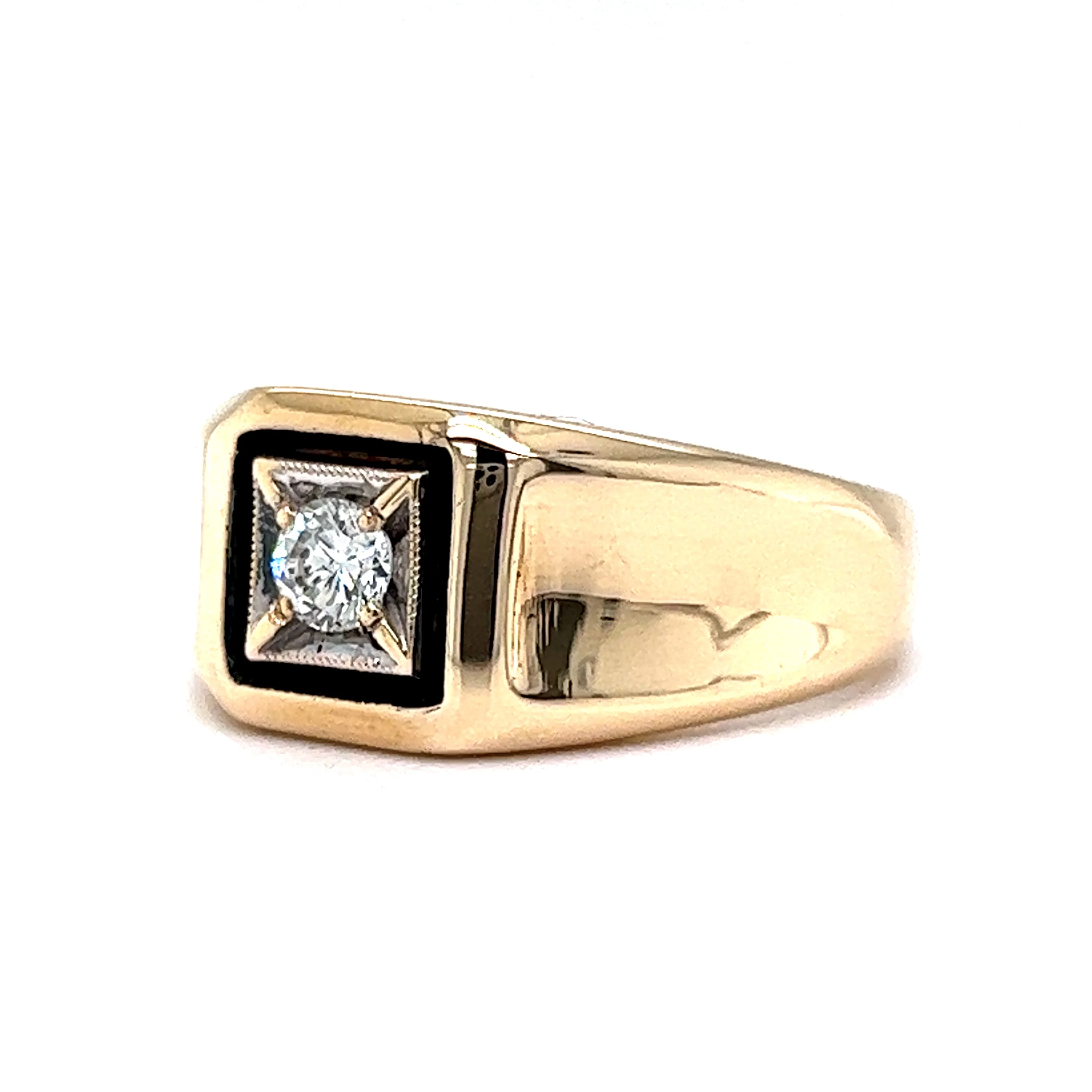 .22 Round Brilliant Diamond Cocktail Ring in 10k Yellow Gold - Image 2
