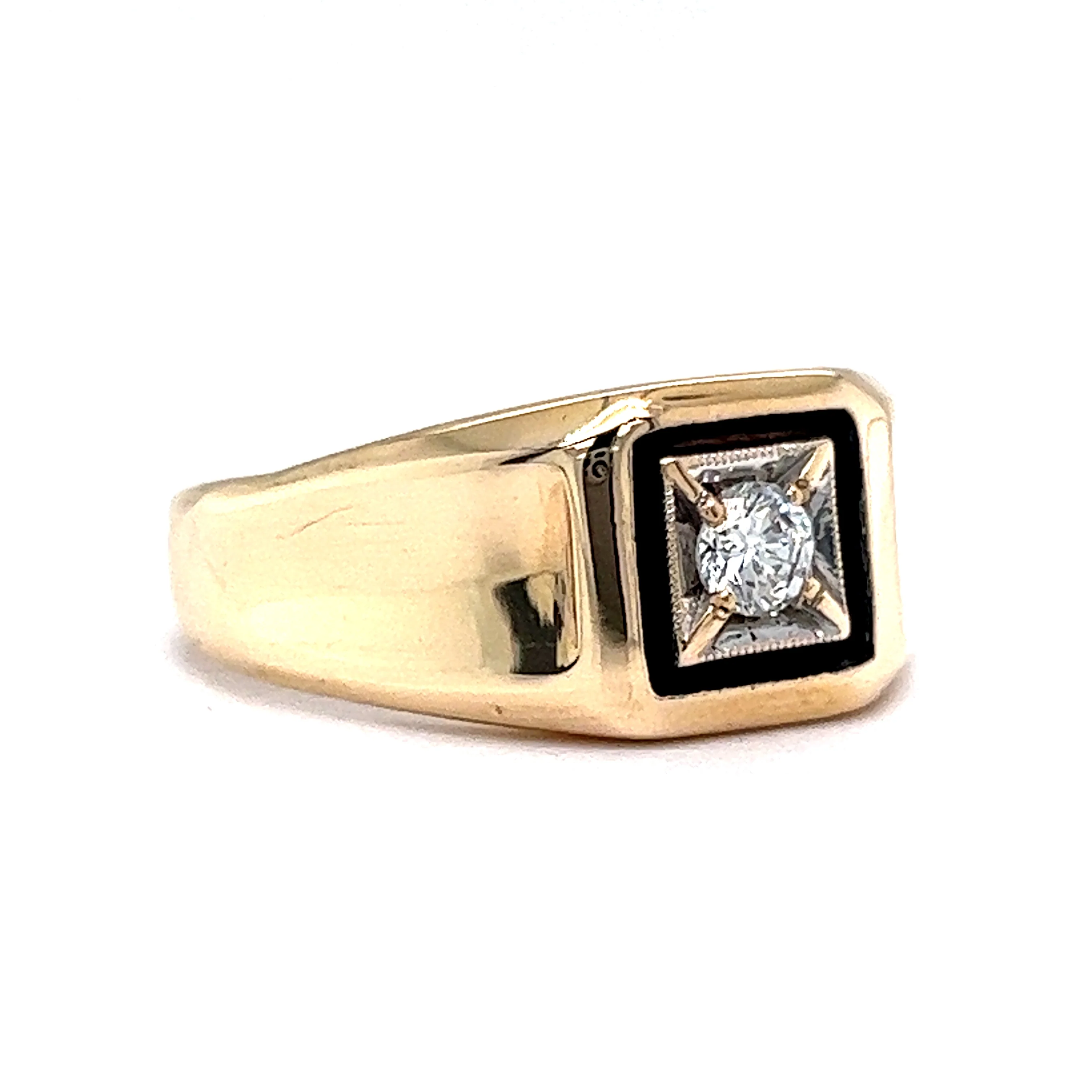 .22 Round Brilliant Diamond Cocktail Ring in 10k Yellow Gold - Image 3