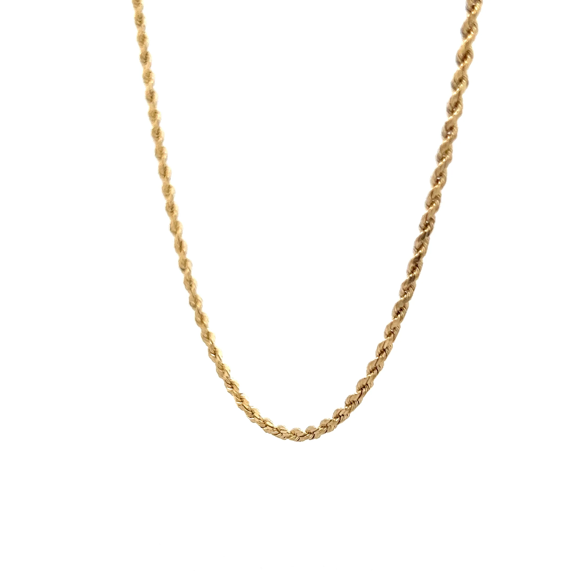23.5" Rope Chain Necklace in 14k Yellow Gold - Image 2