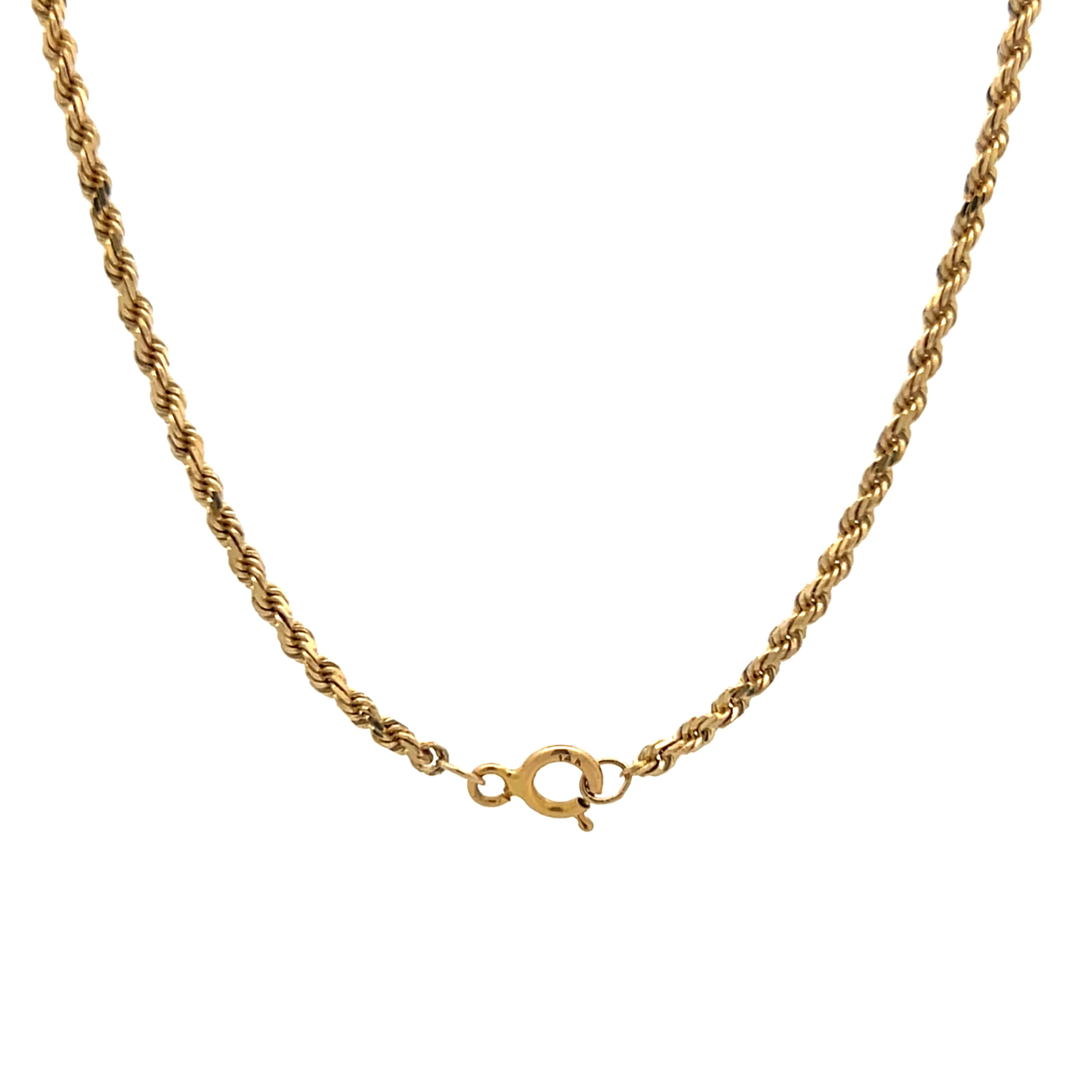 23.5" Rope Chain Necklace in 14k Yellow Gold - Image 4