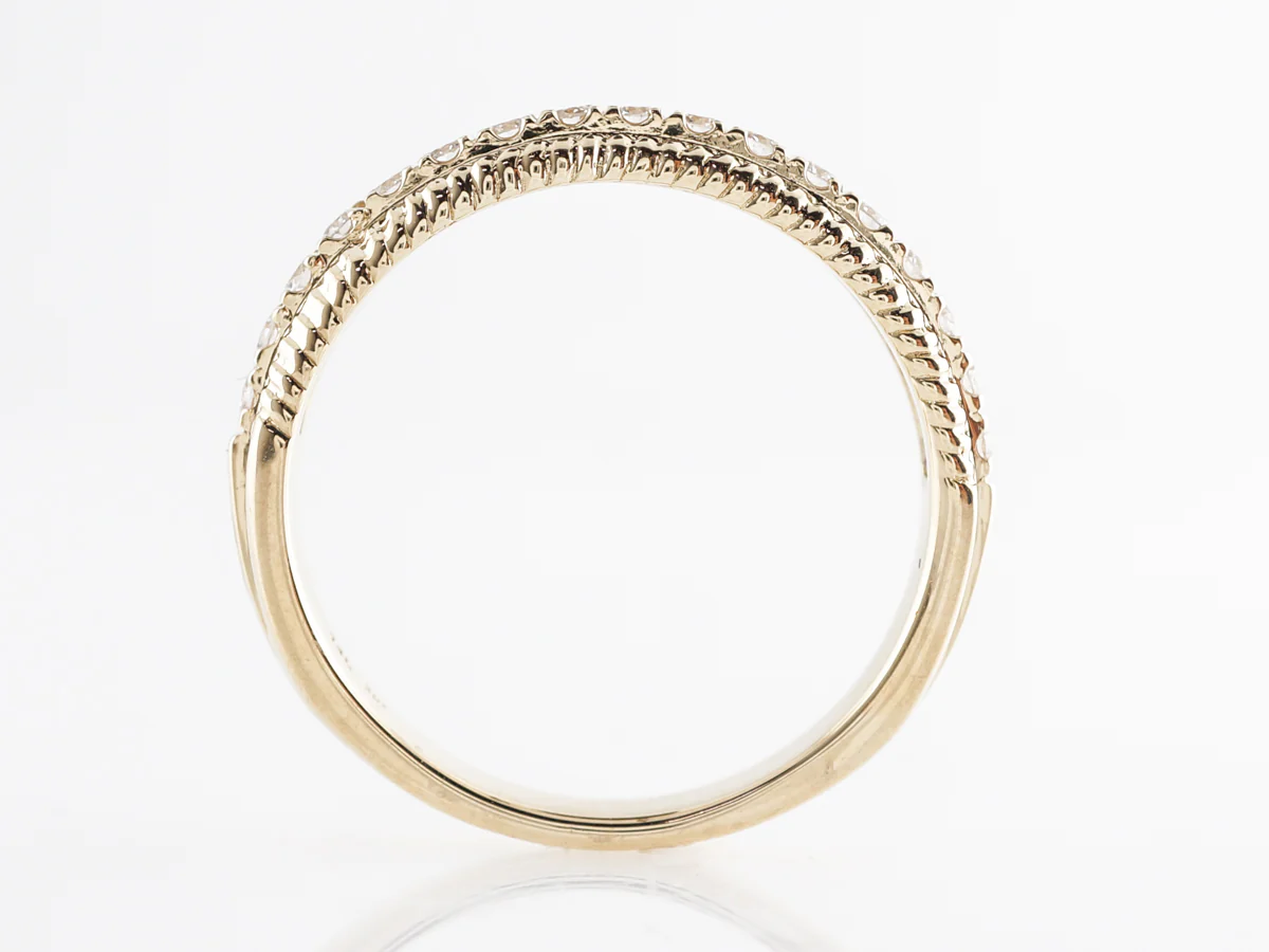 .23 Carat Round Diamond Wedding Band Yellow Gold - Image 4
