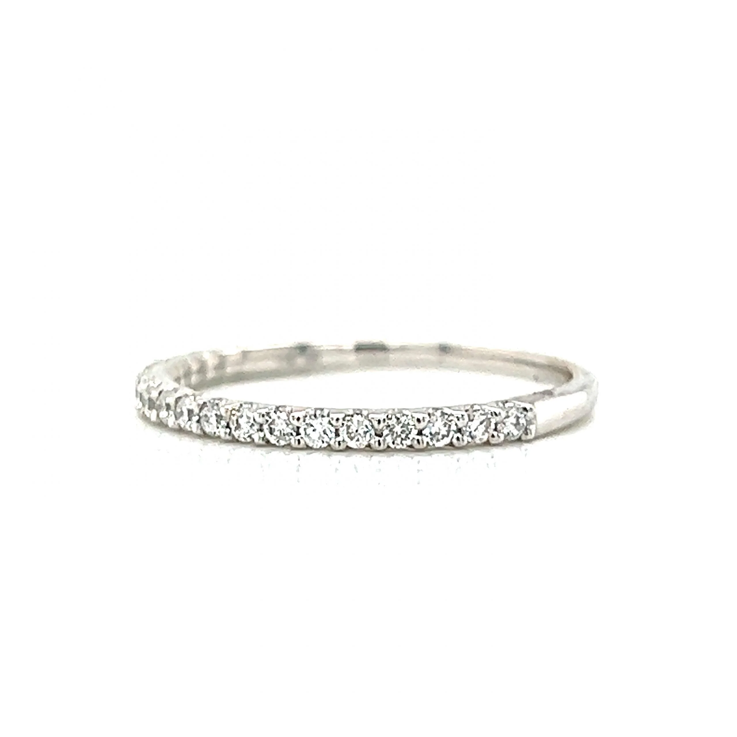 .23 Diamond Half Eternity Wedding Band in 14k White Gold - Image 2