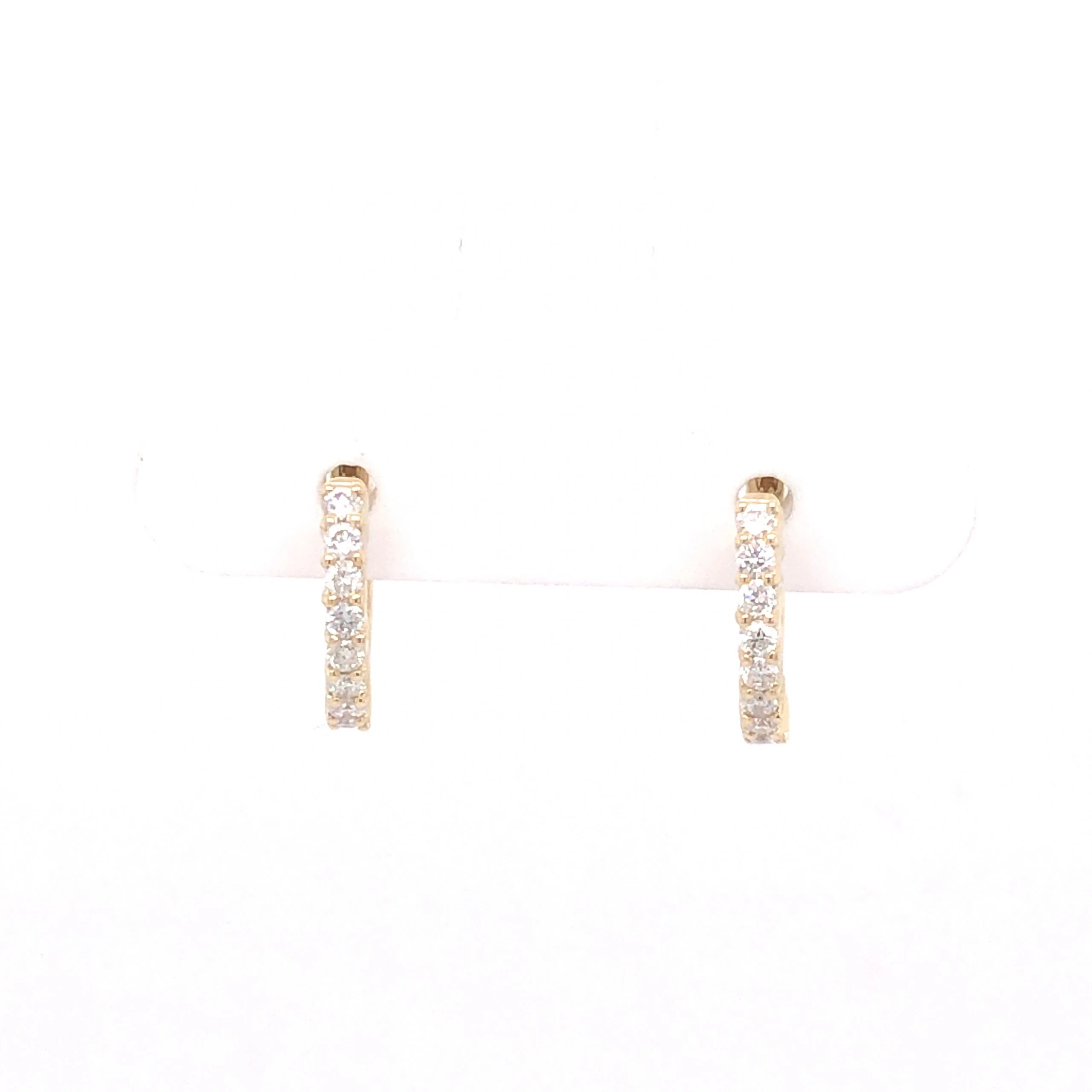 .23 Diamond Hoop Earrings in 14K Yellow Gold
