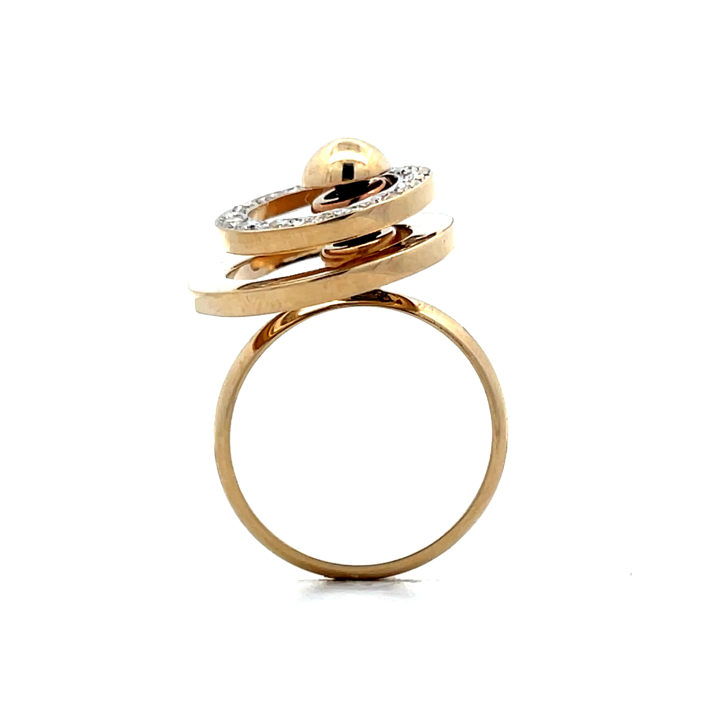 .23 Diamond Spinning Ring in 14k Yellow Gold - Image 4