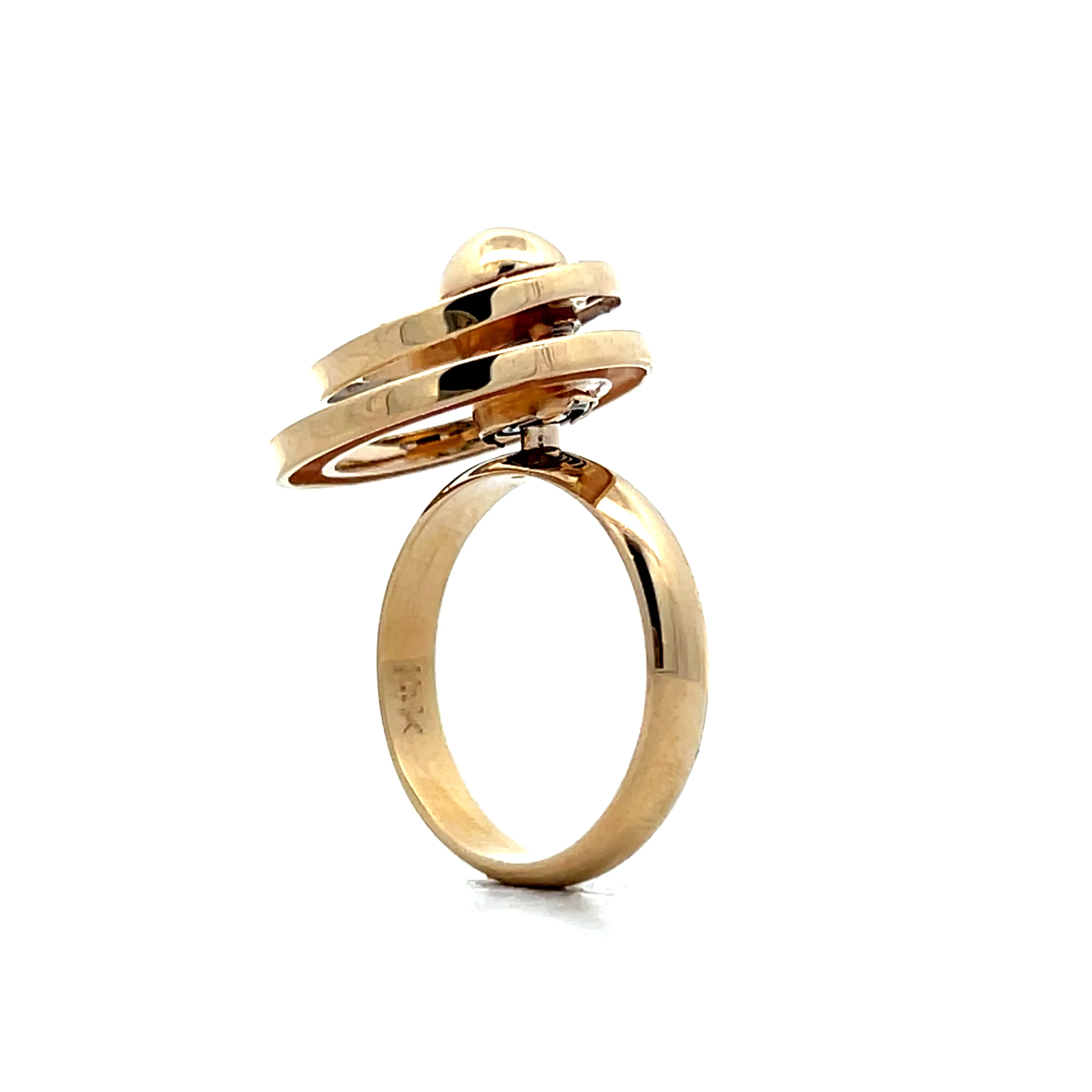 .23 Diamond Spinning Ring in 14k Yellow Gold - Image 5