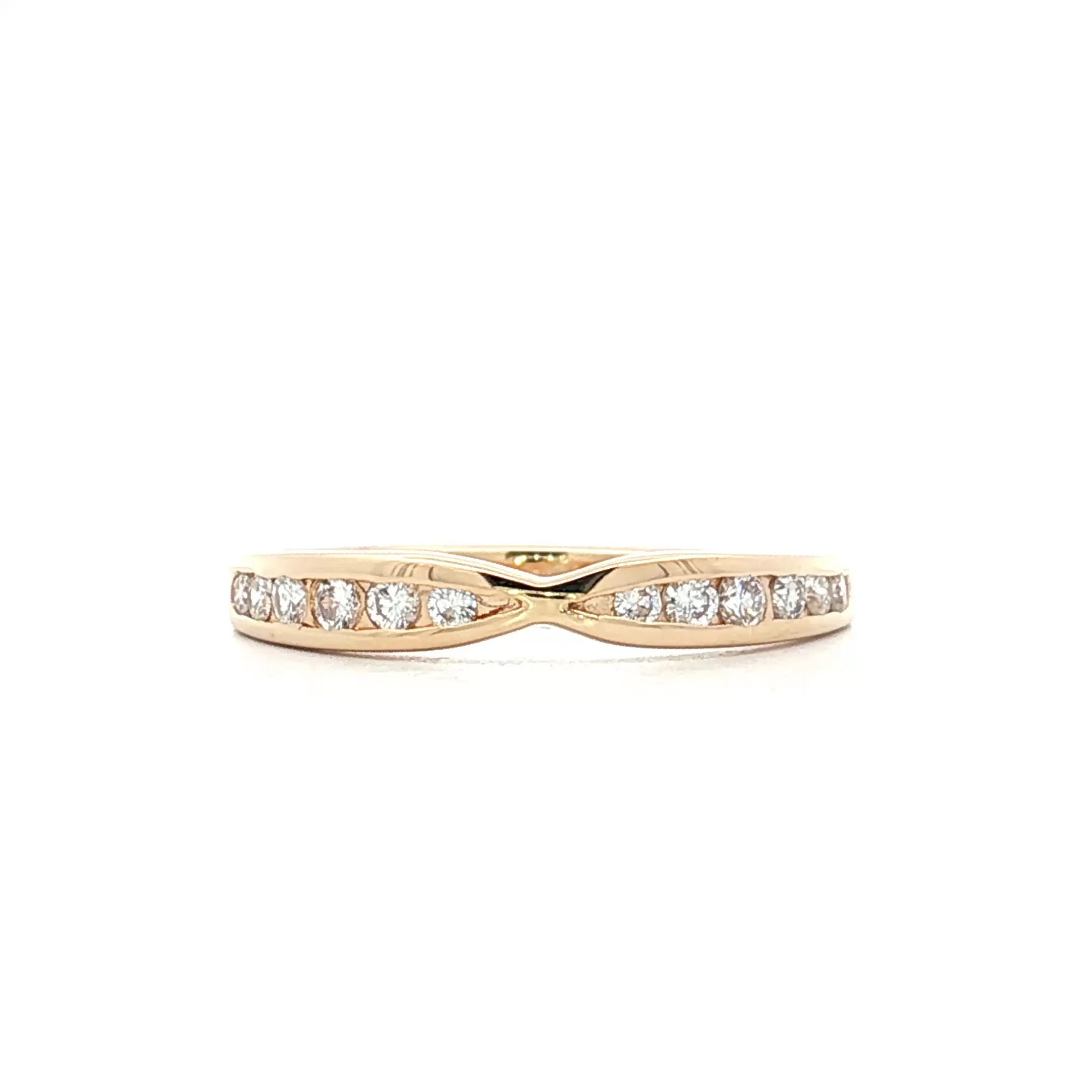.23 Diamond Stacking Wedding Band 14k Yellow Gold