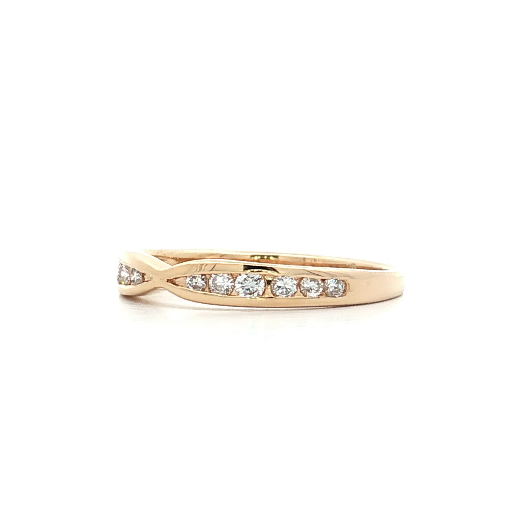 .23 Diamond Stacking Wedding Band 14k Yellow Gold - Image 2