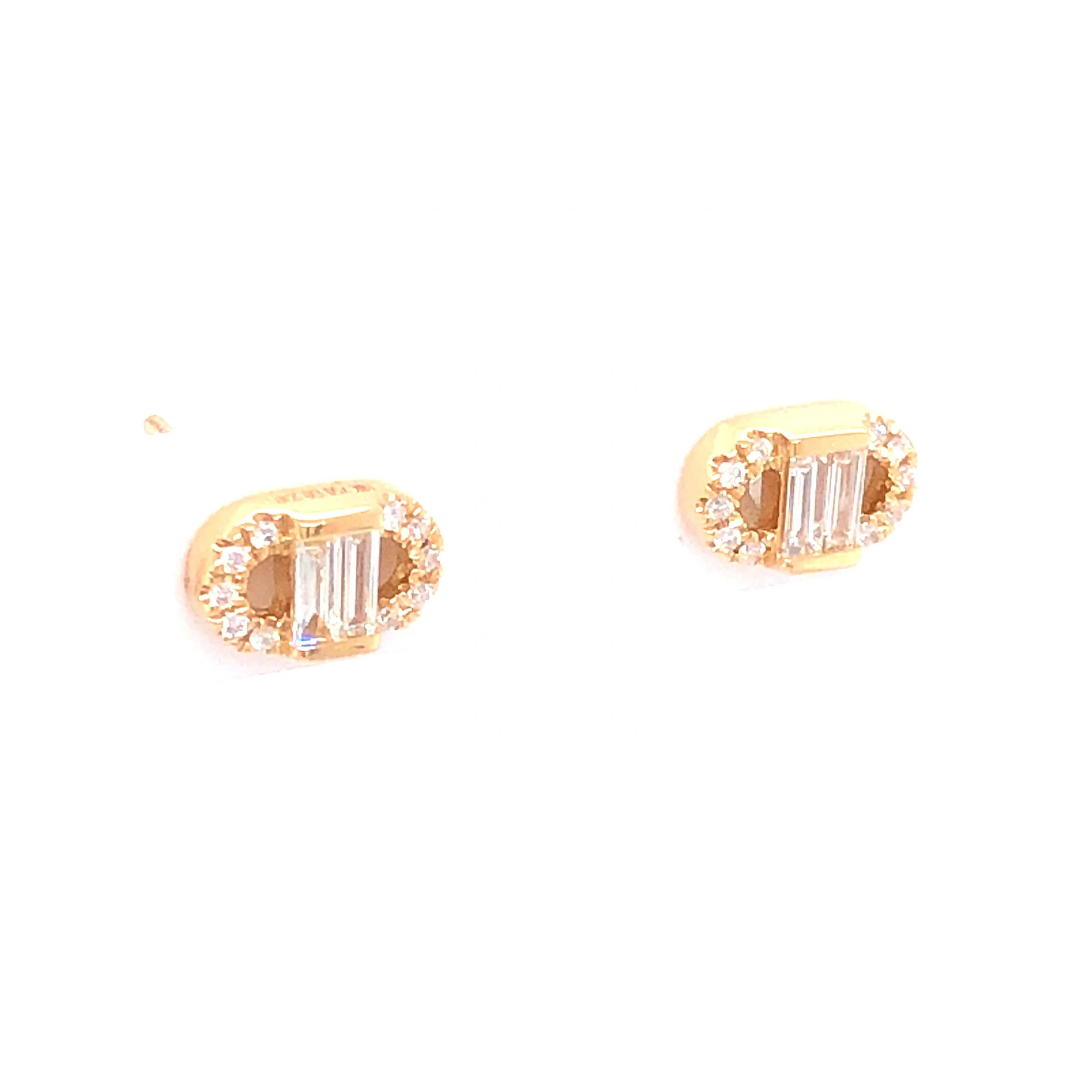 .23 Diamond Stud Earrings in 18k Yellow Gold - Image 3