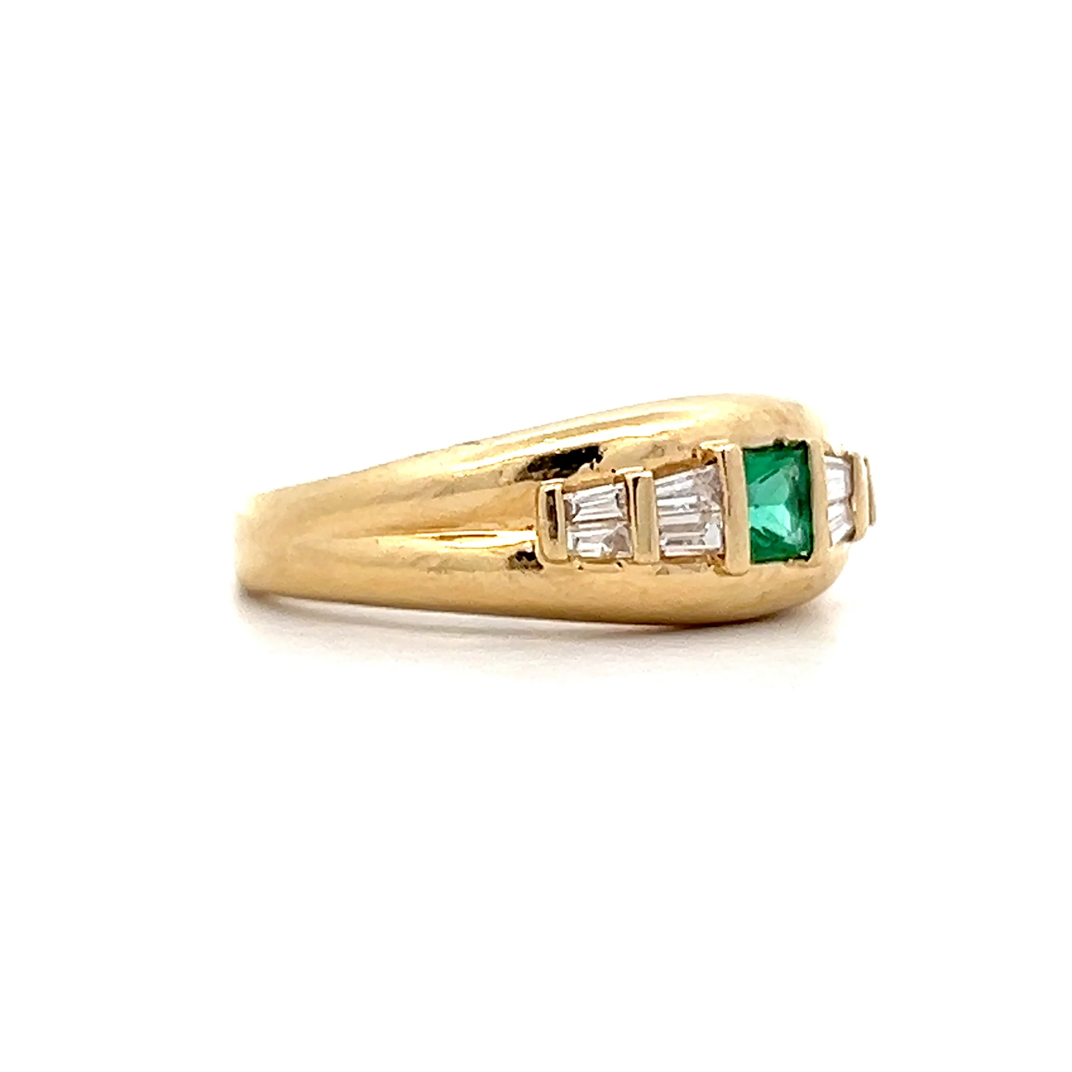 .23 Emerald & Diamond Ring in 14k Yellow Gold - Image 3