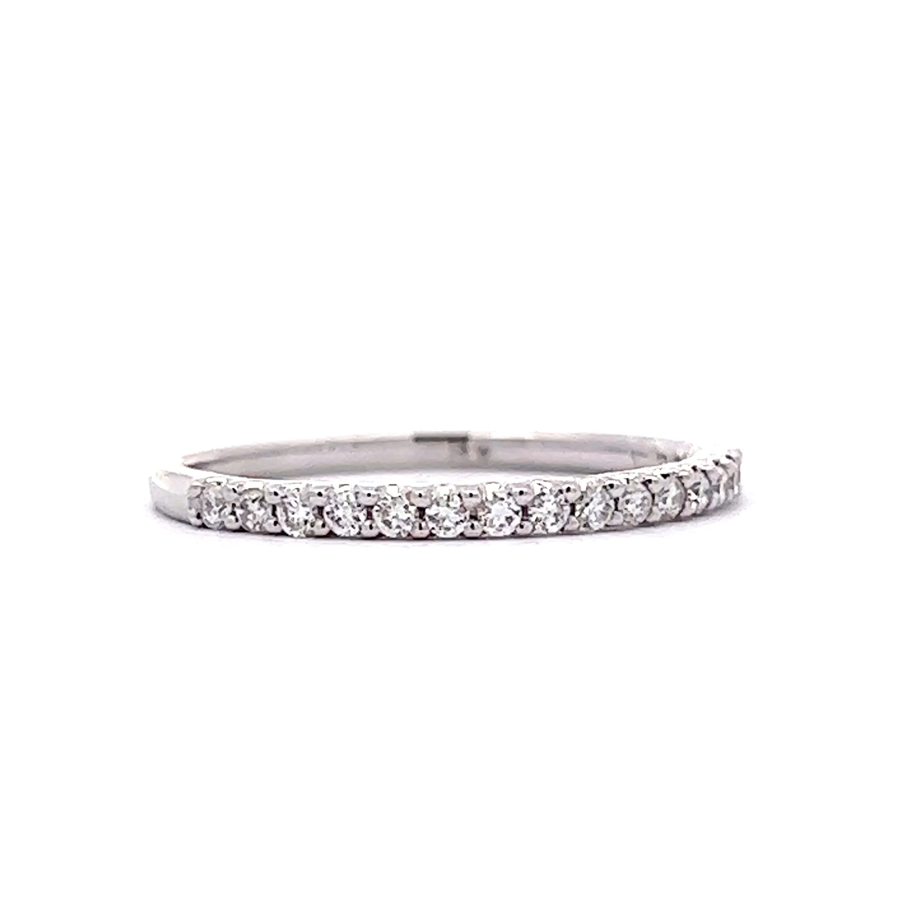.23 Half Eternity Diamond Wedding Band in 14k White Gold - Image 2