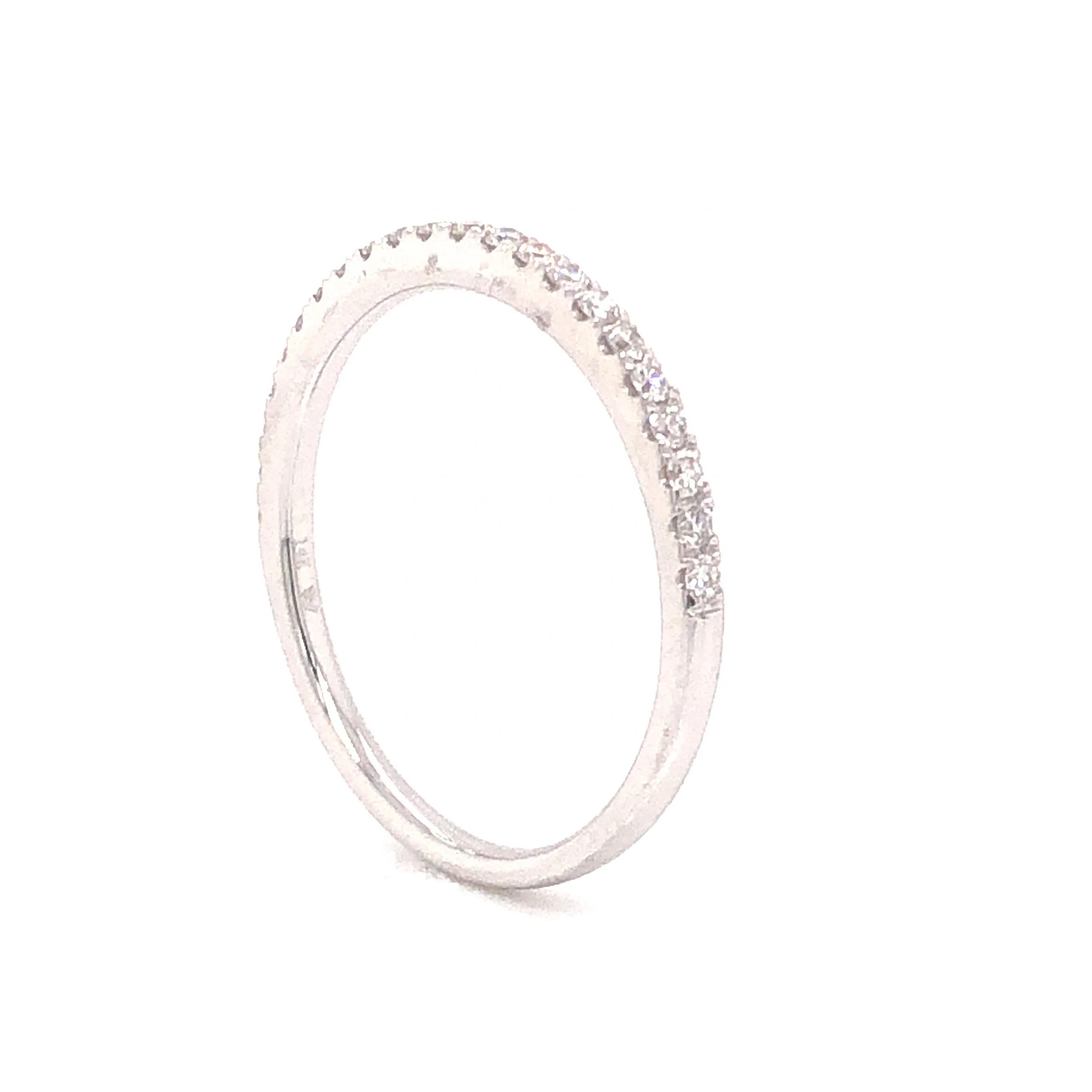 .23 Half-Eternity Diamond Wedding Band in 14k White Gold - Image 4