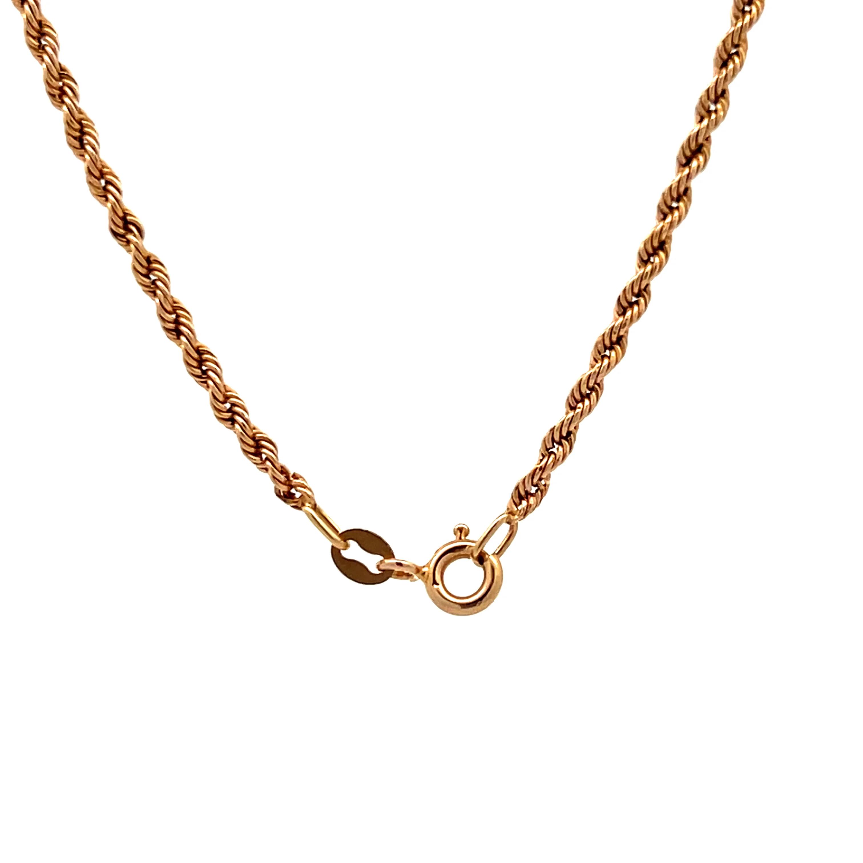 23" Rope Chain Necklace 14k Rose Gold - Image 4