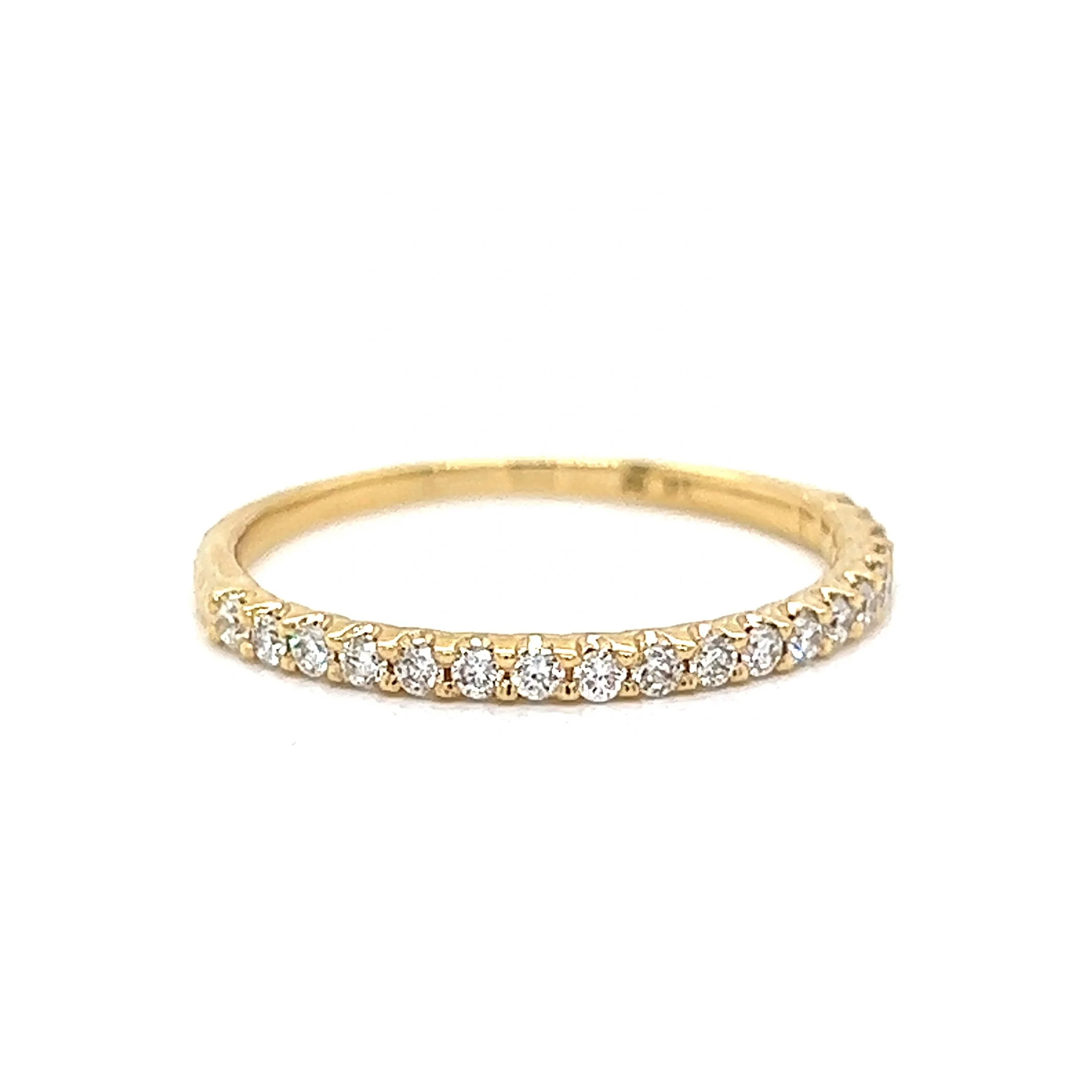 .23 Thin Diamond Wedding Band in 14k Yellow Gold - Image 3