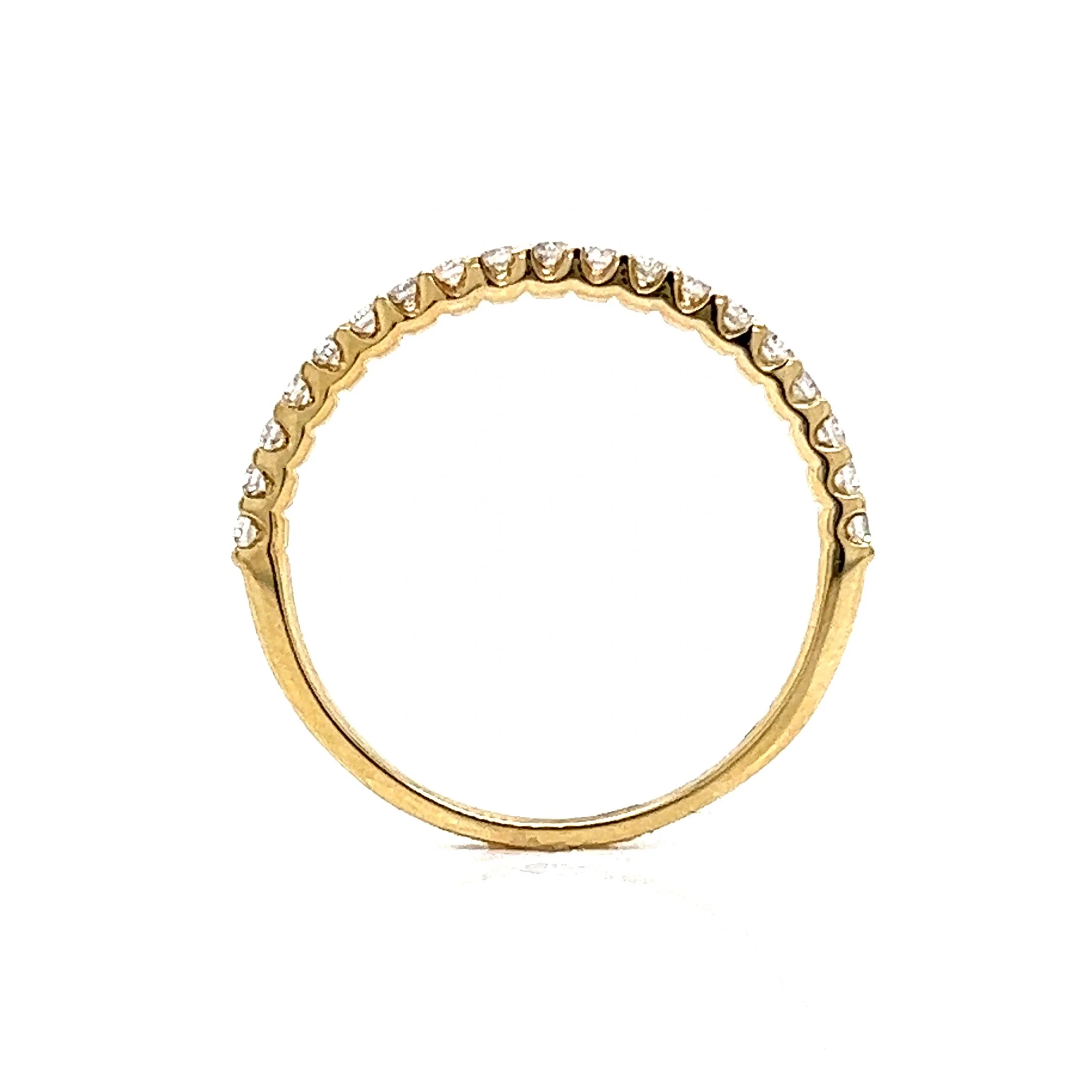 .23 Thin Diamond Wedding Band in 14k Yellow Gold - Image 4