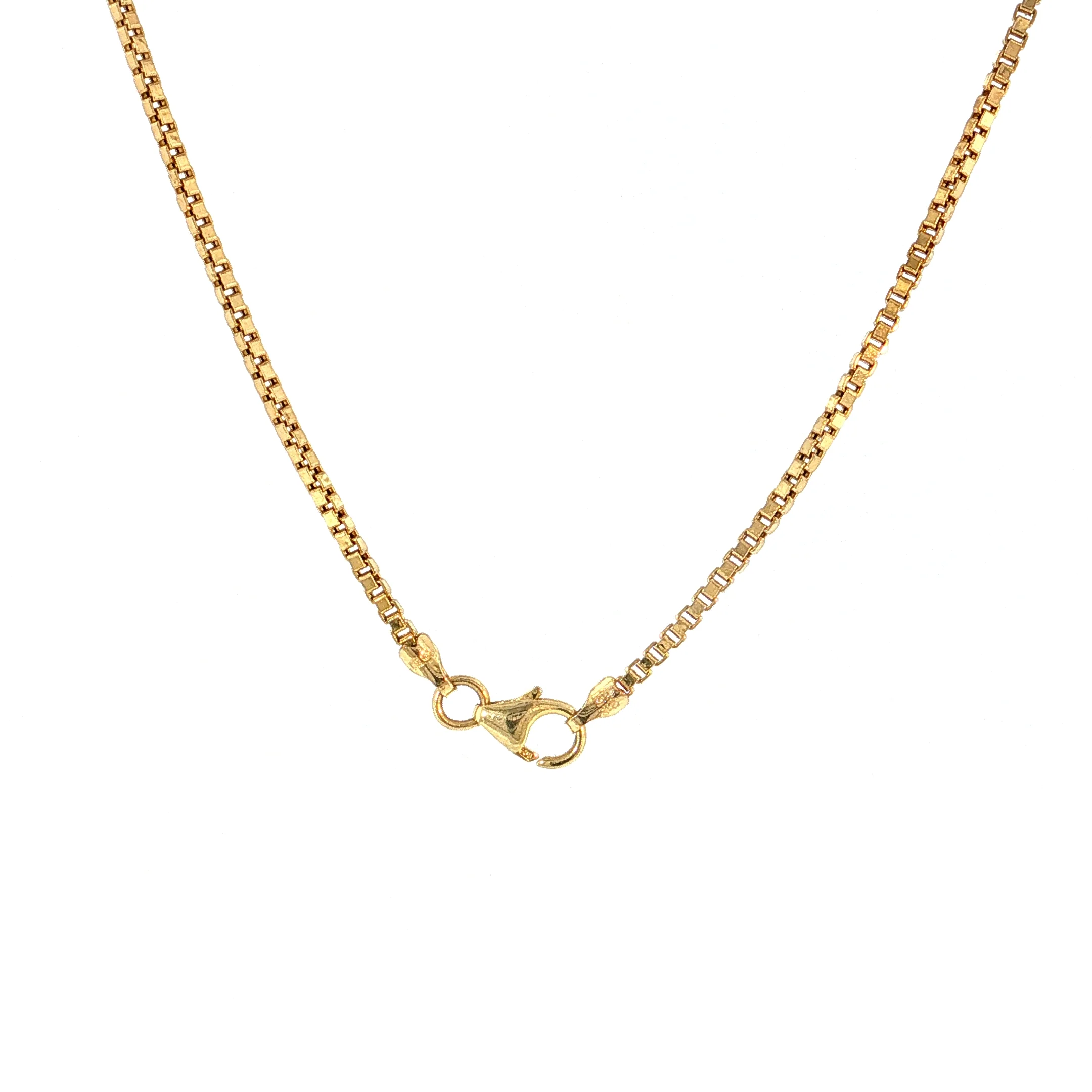 24" Box Chain Necklace 14k Yellow Gold - Image 4