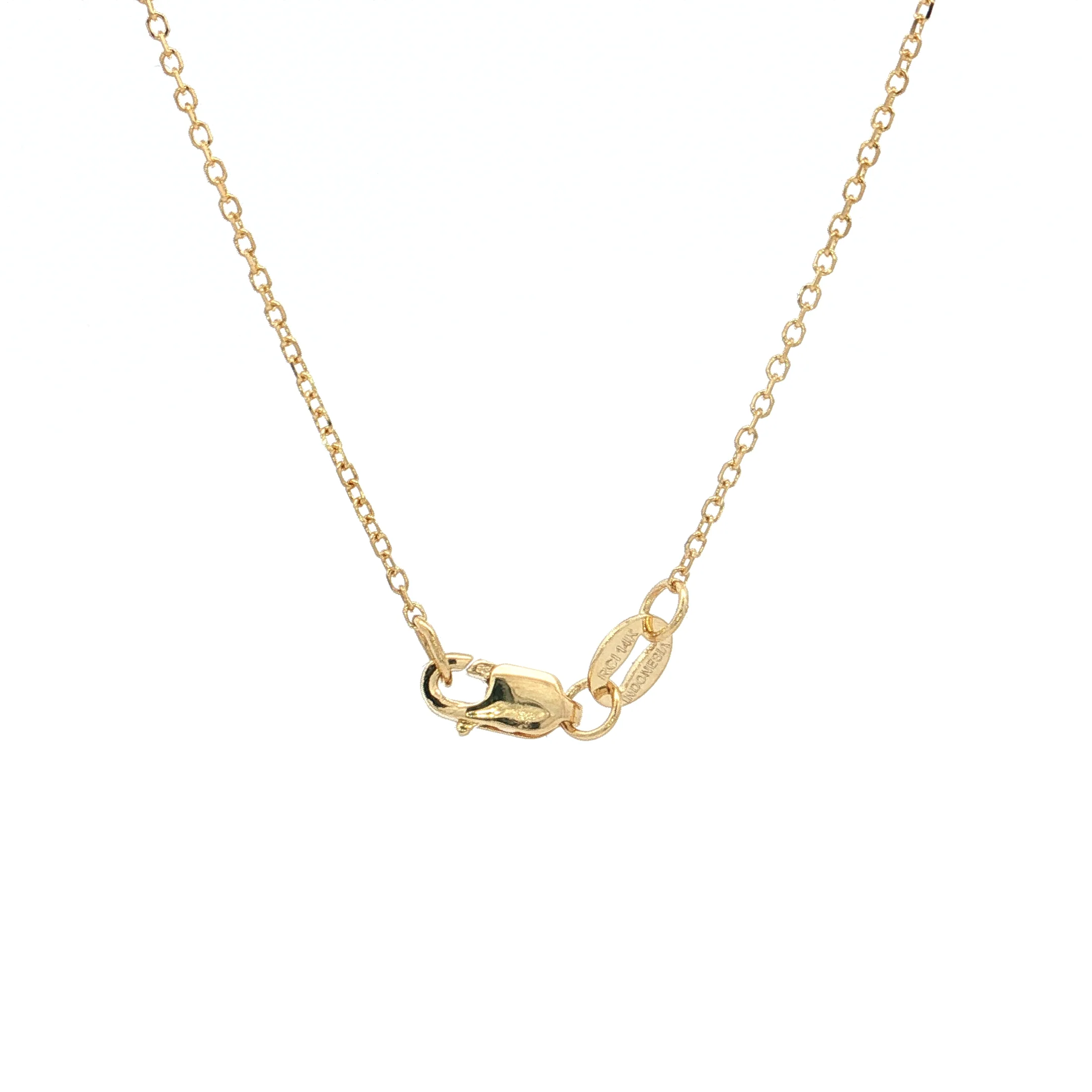 .24 Diamond Geometric Pendant Necklace 14k Yellow Gold - Image 4