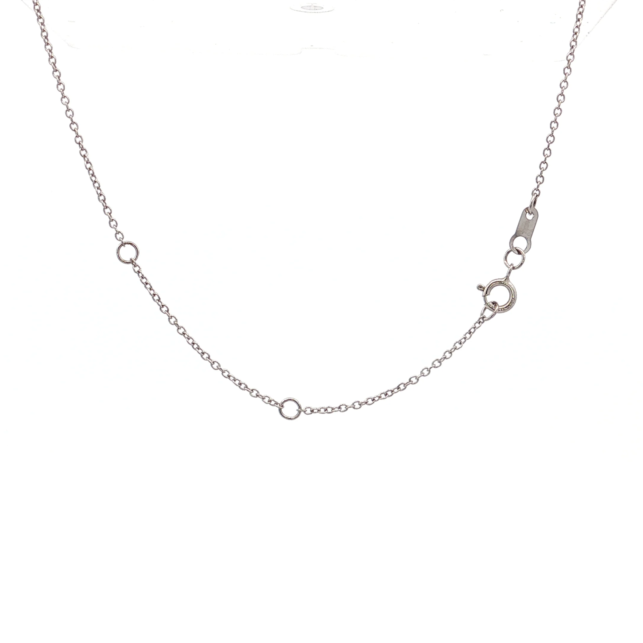 .24 Emerald Cross Pendant Necklace in 14k White Gold - Image 4