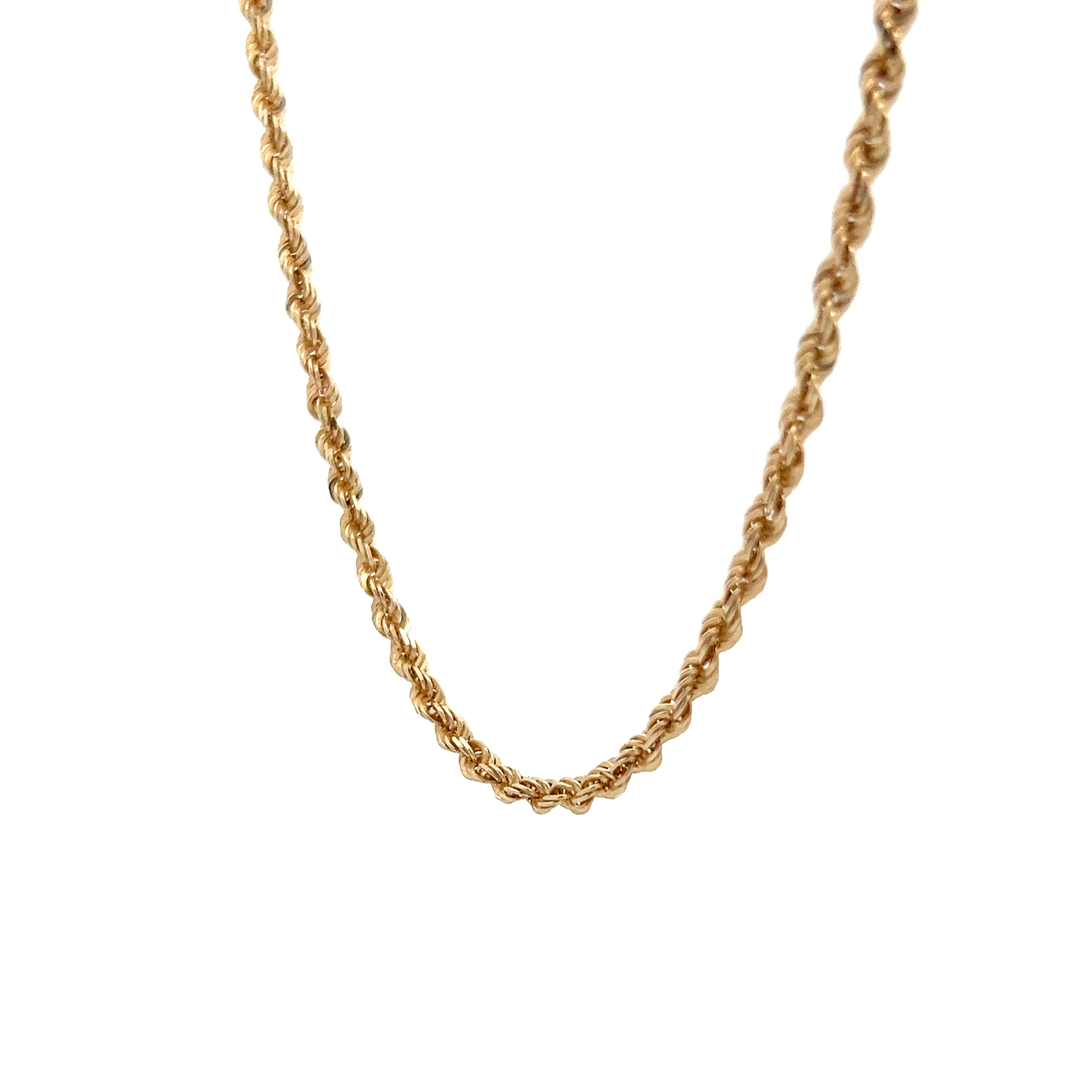 24" Rope Style Chain Necklace in 14k Yellow Gold - Image 2