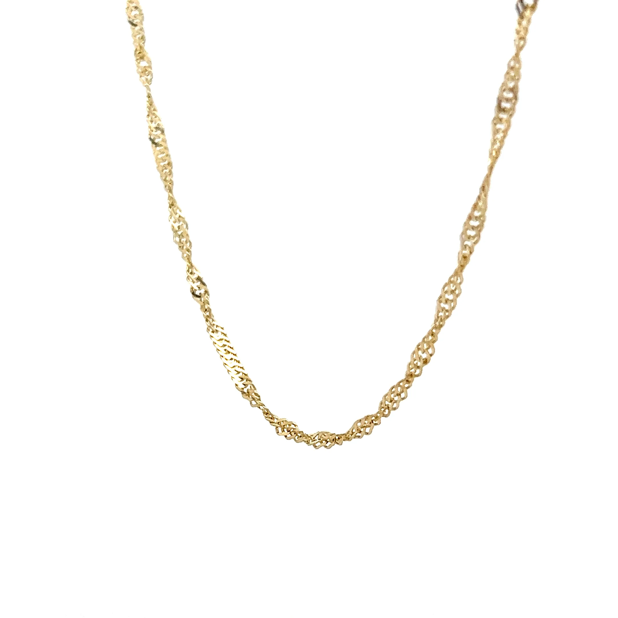 24" Singapore Style Chain Necklace in 14k - Image 2