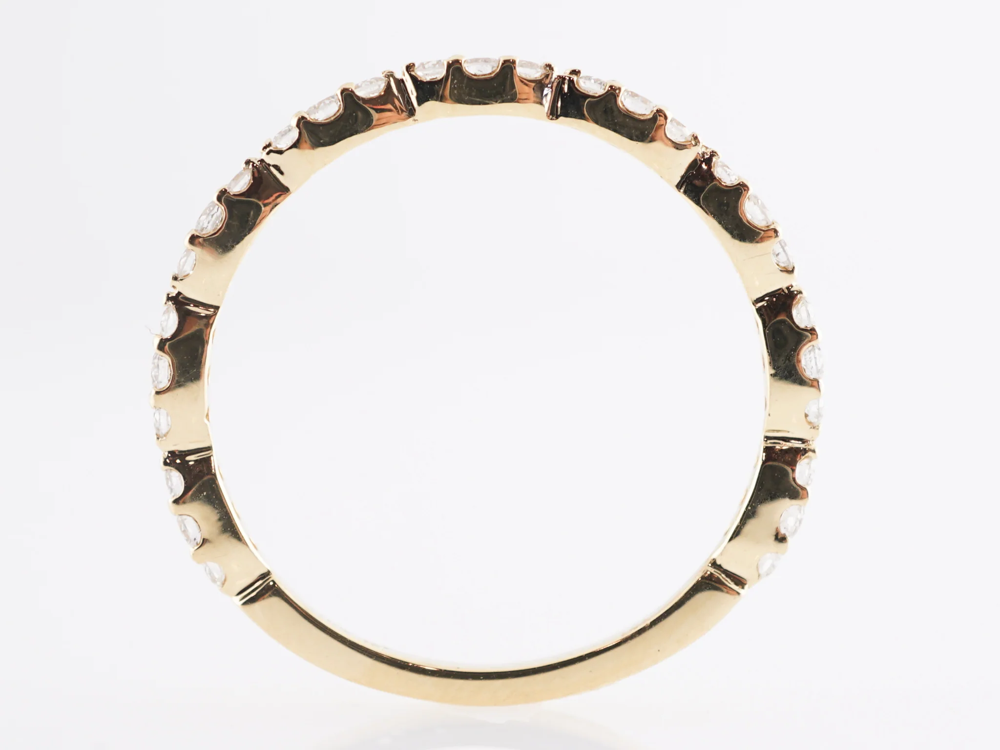 .24 Thin Diamond Wedding Band in 18k Yellow Gold - Image 4
