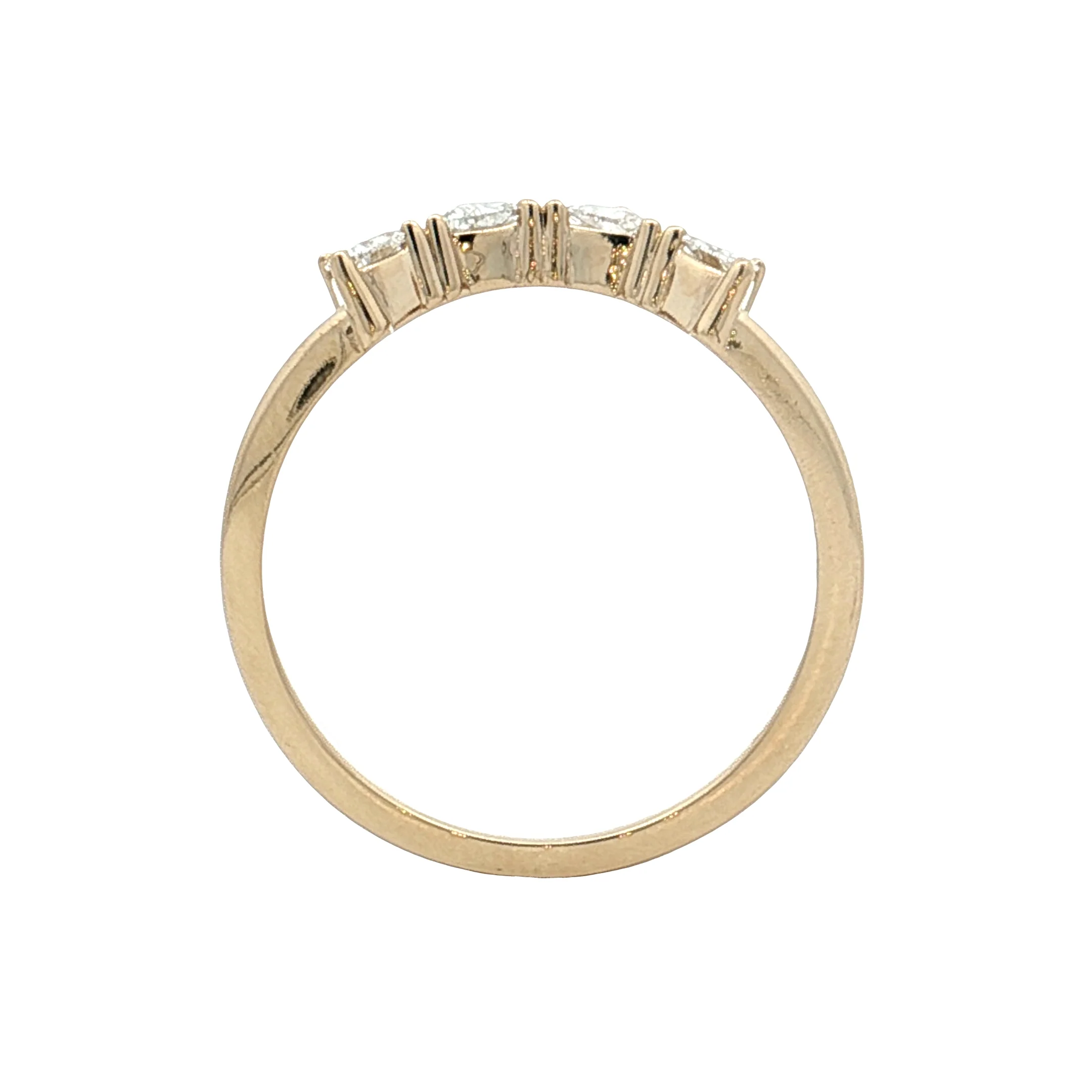 .24 Trillion Diamond Contour Wedding Band 14k - Image 4