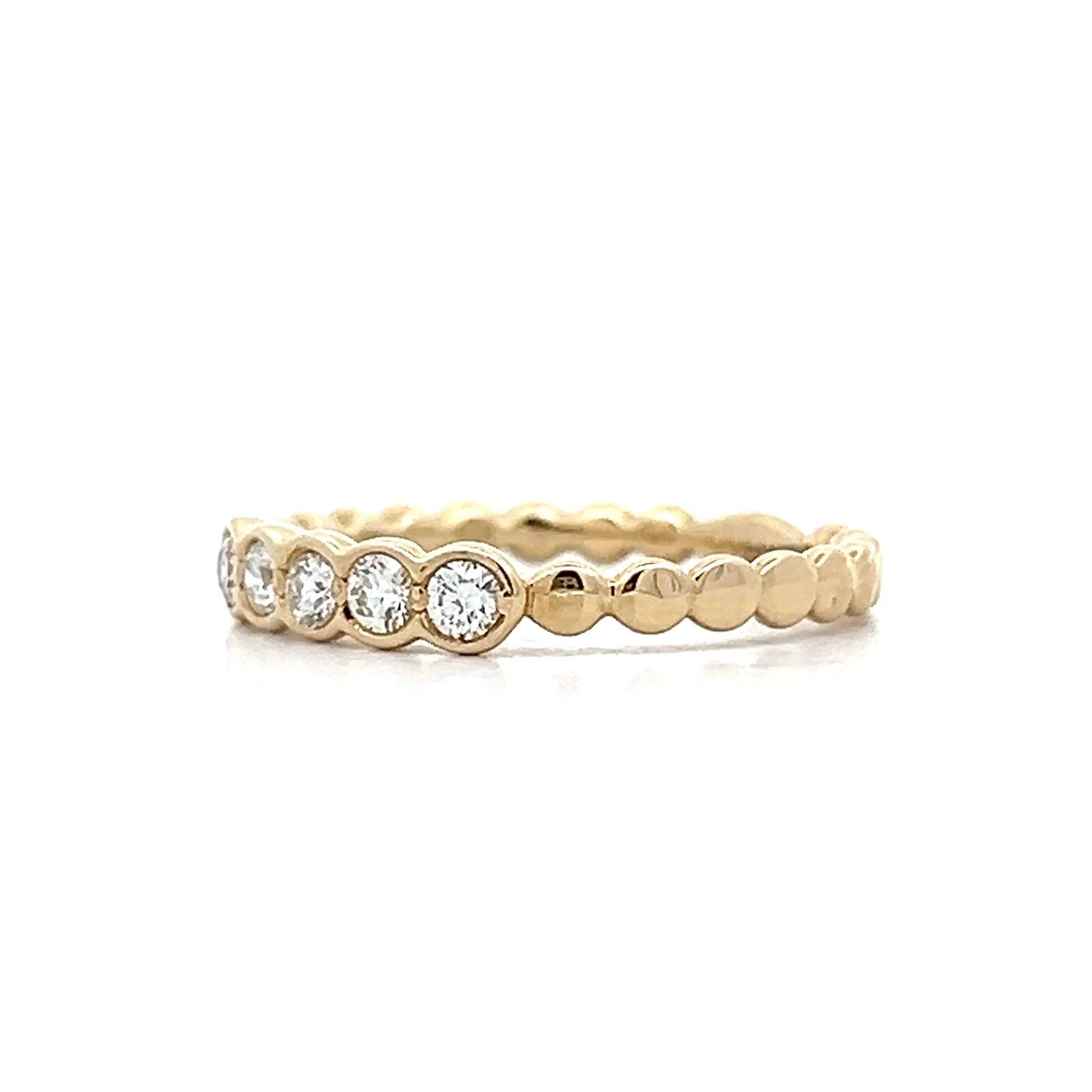 .25 Bezel Diamond Five Stone Band in 14k Yellow Gold - Image 3