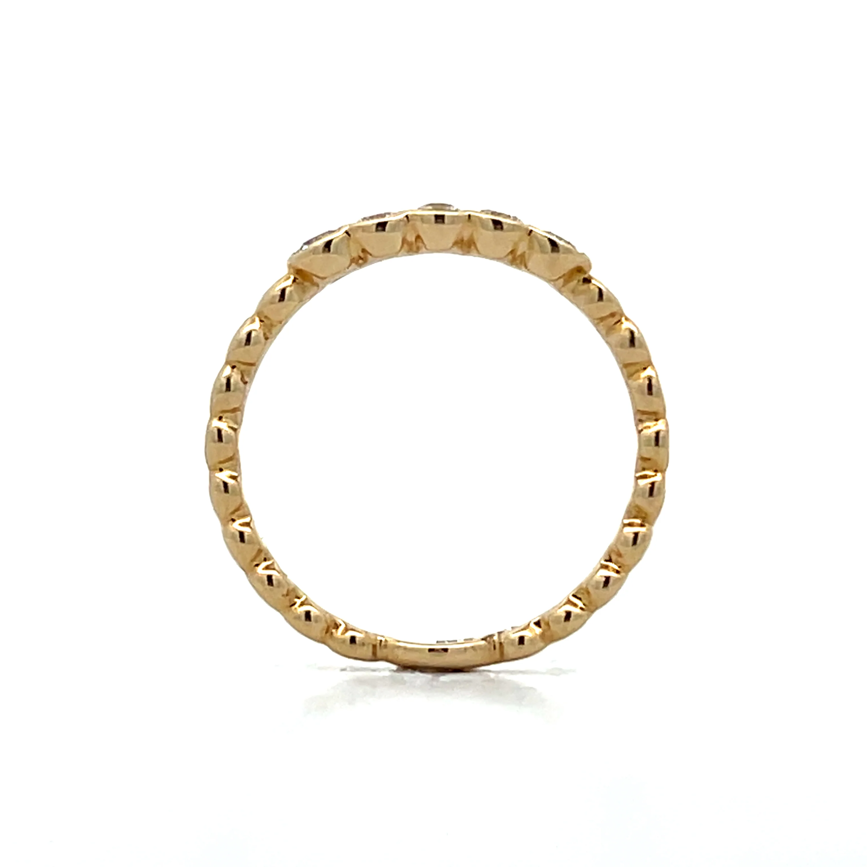 .25 Bezel Diamond Five Stone Band in 14k Yellow Gold - Image 4