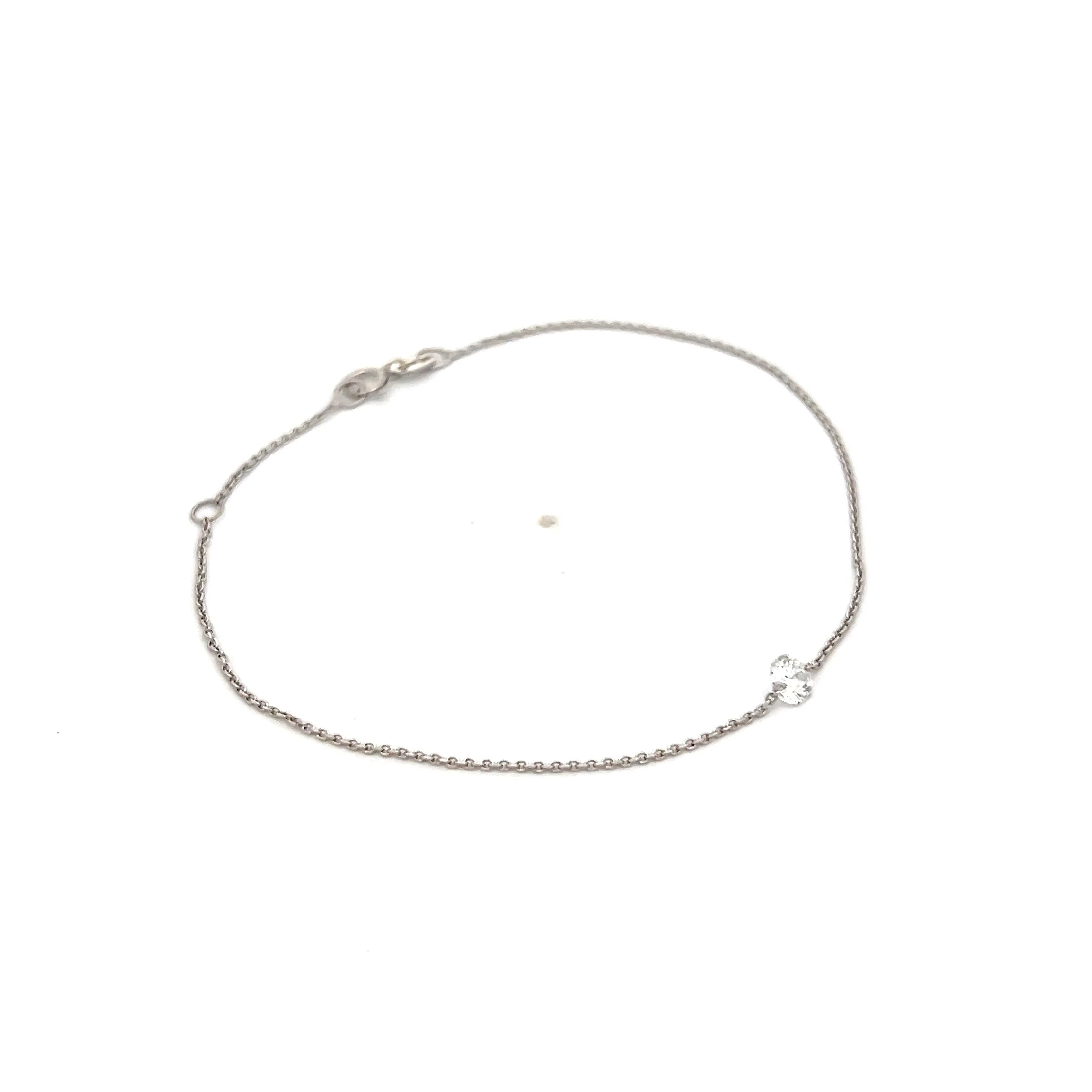 .25 Floating Diamond Bracelet in 18k White Gold - Image 3