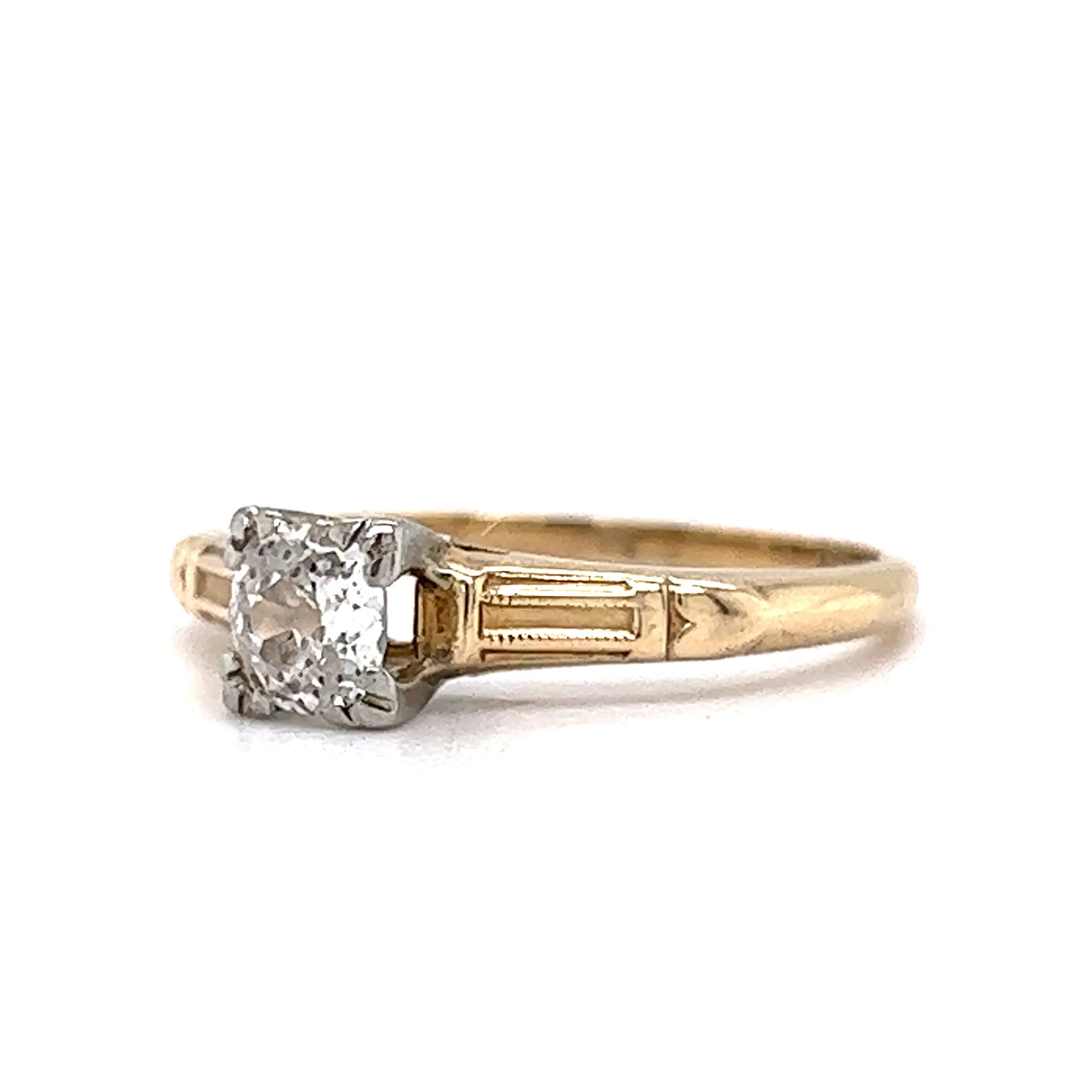 .25 Retro Solitaire Diamond Engagement Ring in 14k & 18k Gold - Image 2
