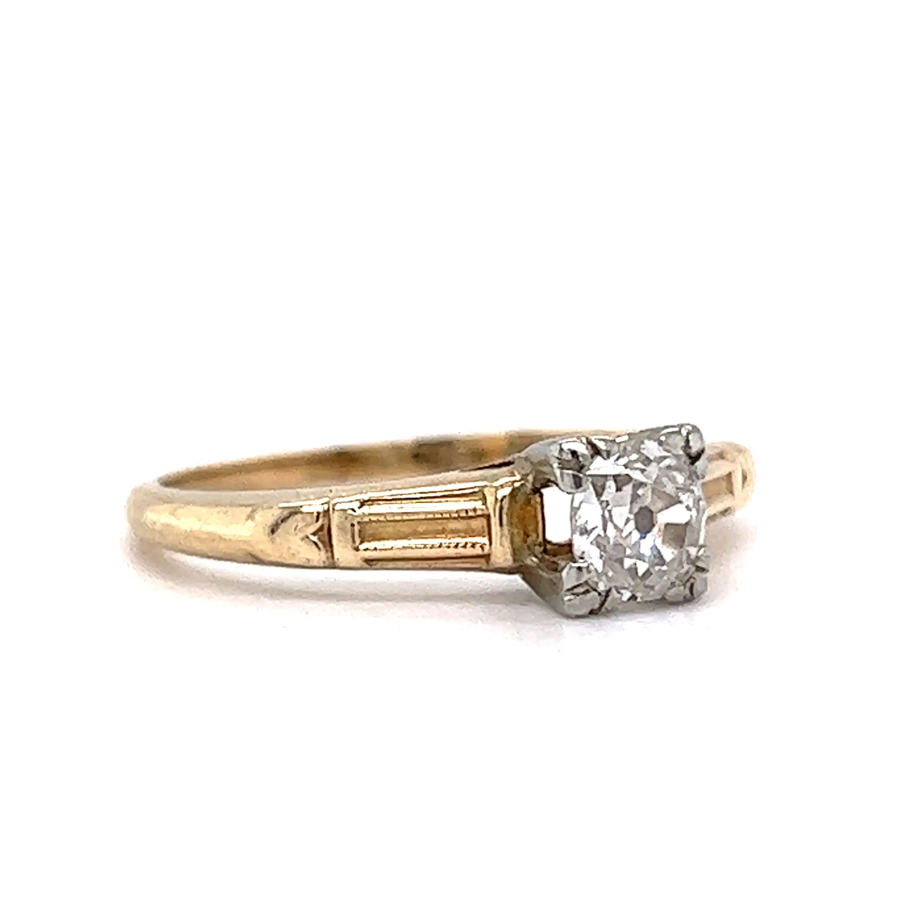 .25 Retro Solitaire Diamond Engagement Ring in 14k & 18k Gold - Image 3
