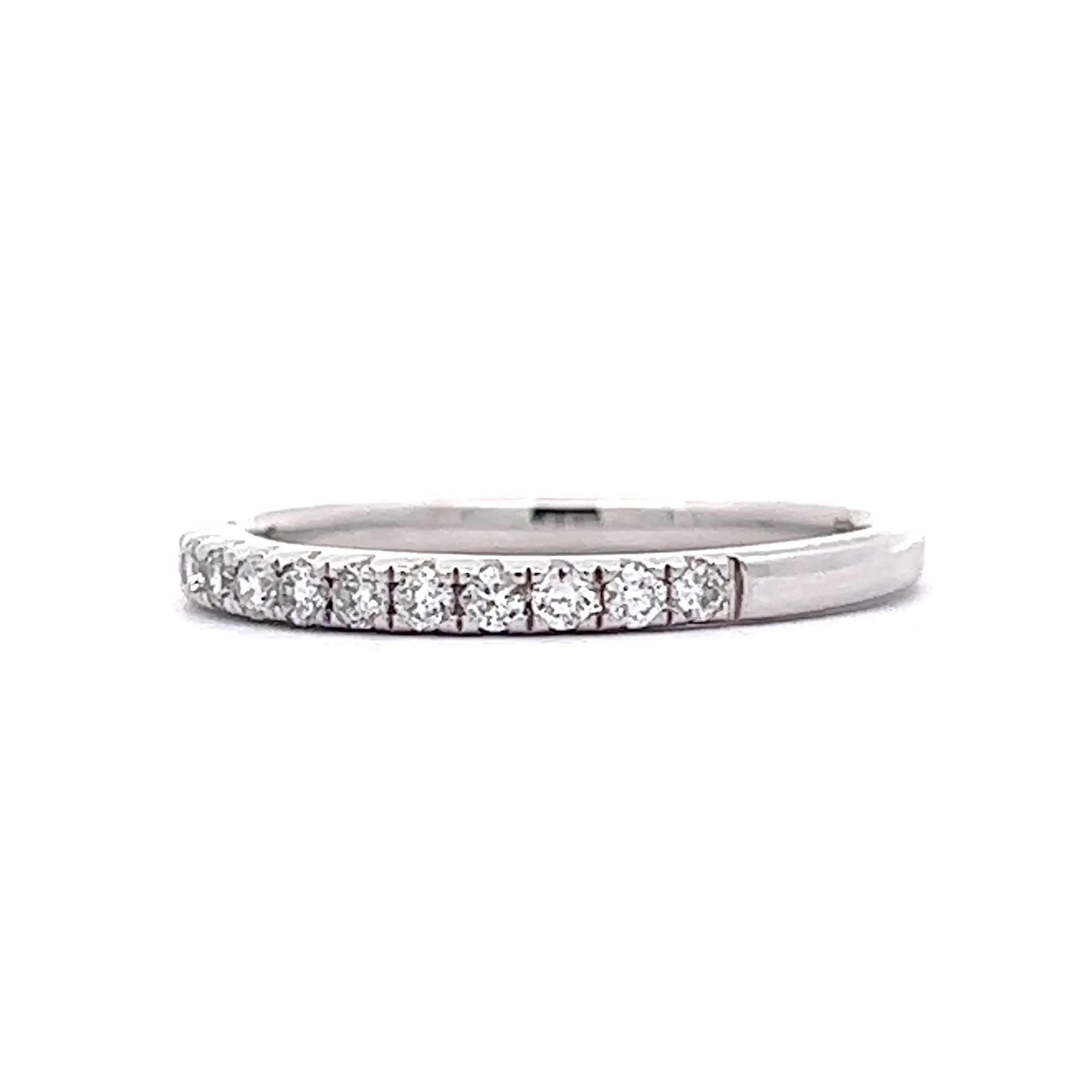.25 Round Brilliant Cut Diamond Wedding Band in 14k White Gold - Image 2