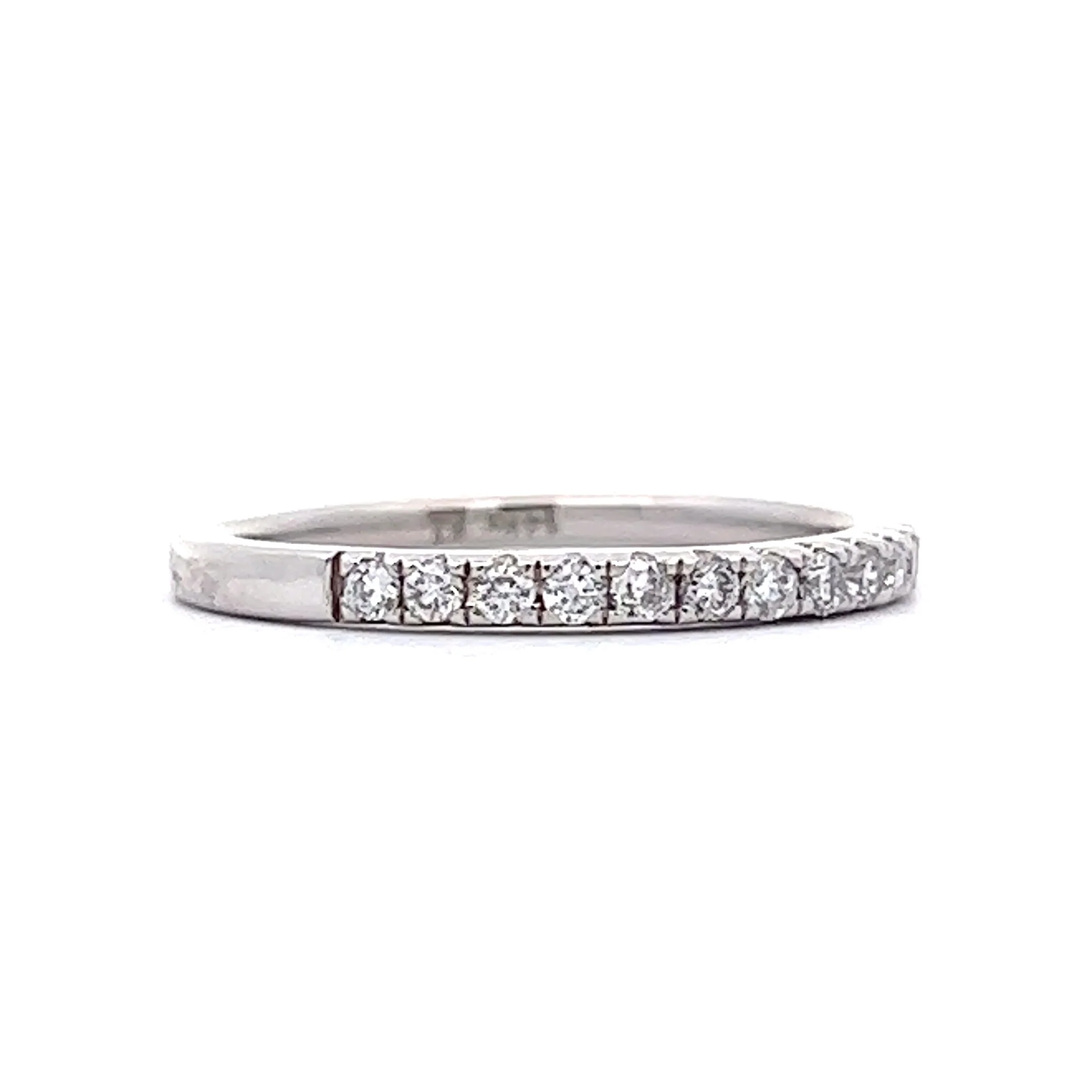 .25 Round Brilliant Cut Diamond Wedding Band in 14k White Gold - Image 3