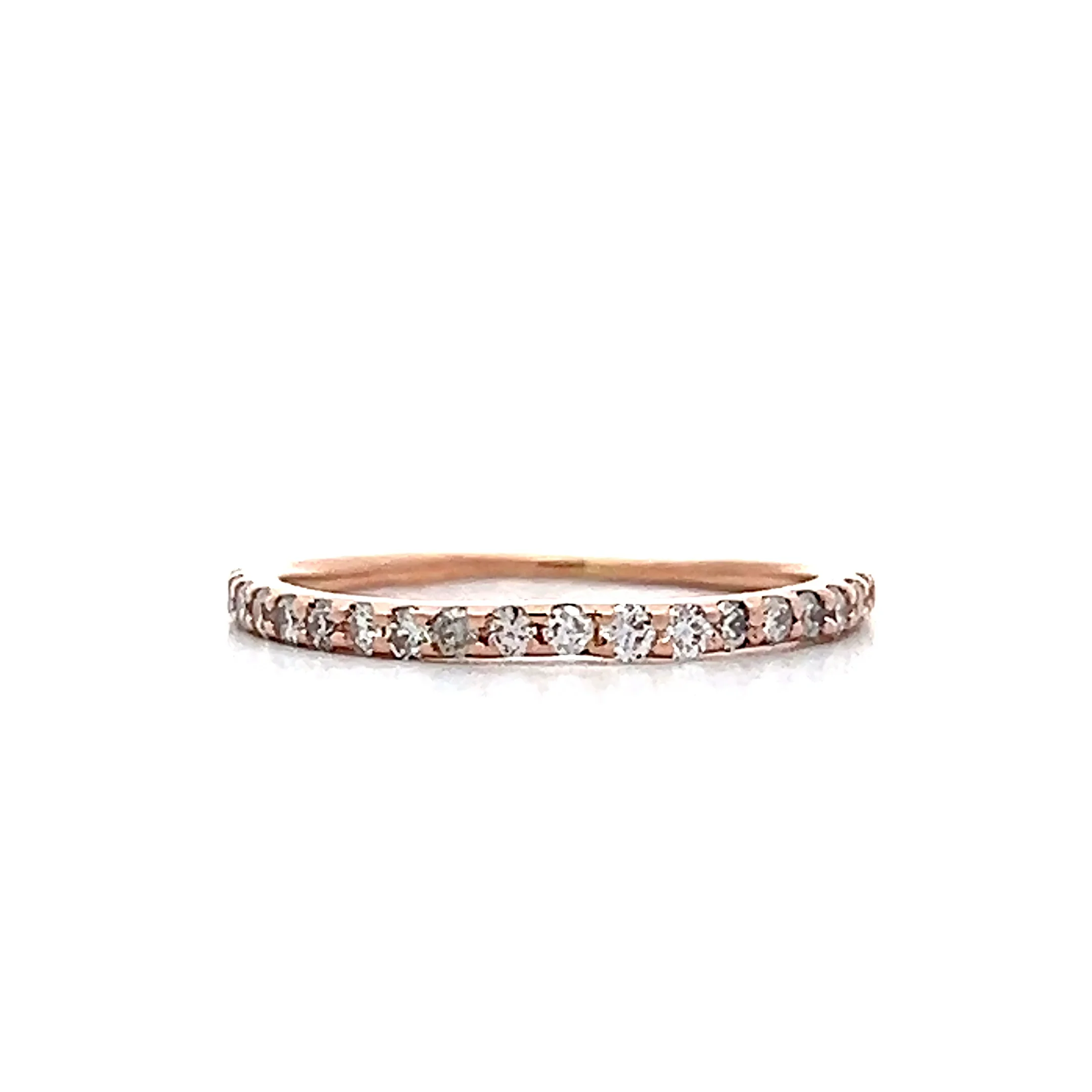 .25 Round Brilliant Diamond Band in 14k Rose Gold