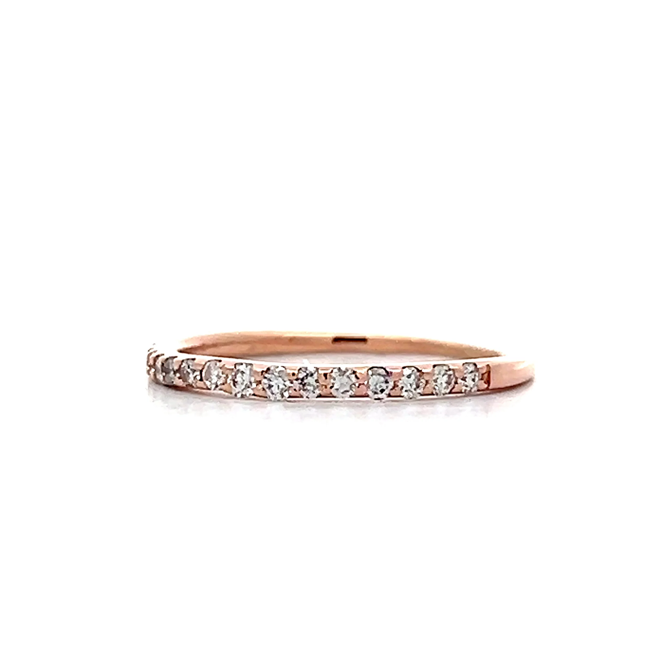 .25 Round Brilliant Diamond Band in 14k Rose Gold - Image 2