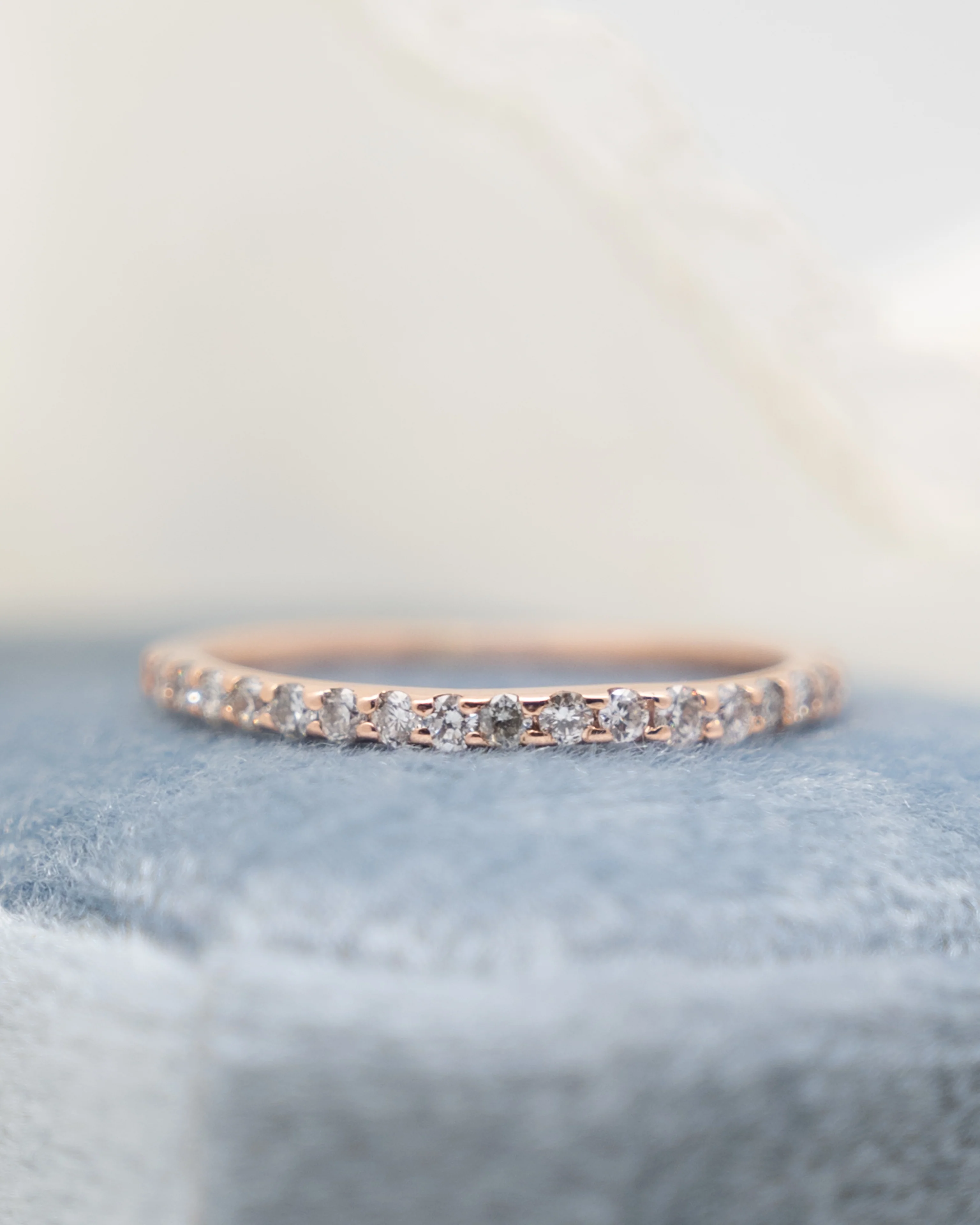 .25 Round Brilliant Diamond Band in 14k Rose Gold - Image 5